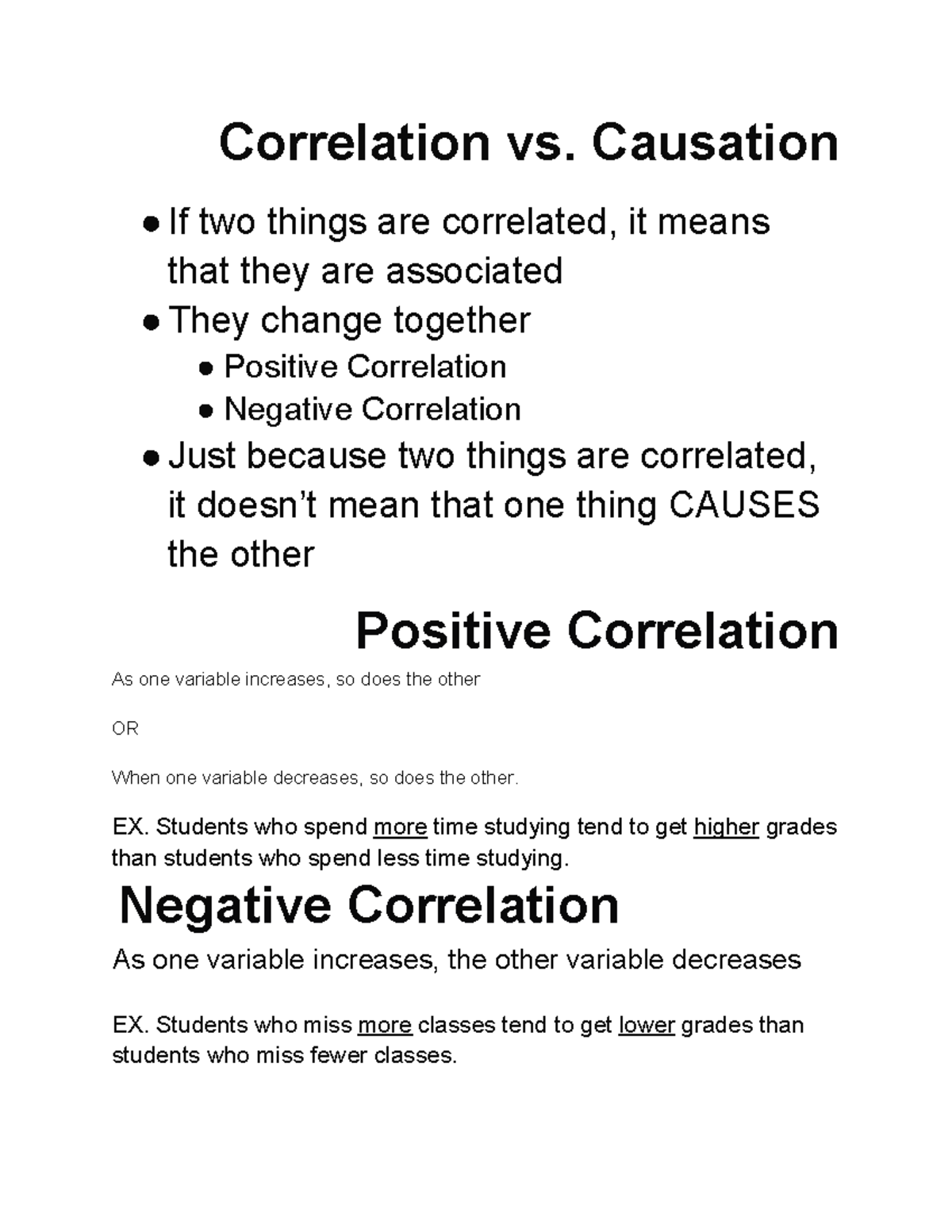 Correlation Vs Causation Correlation Vs Causation If Two Things Are Correlated It Means That 6198