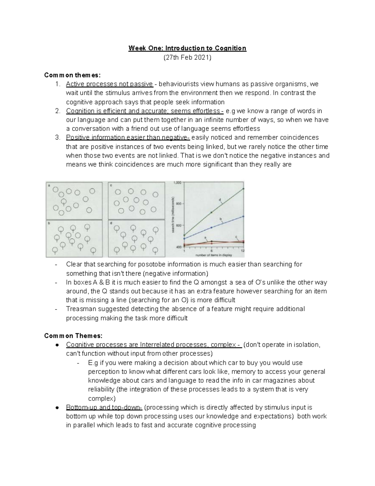 Lecture One Introduction to Cognition - Week One: Introduction to ...