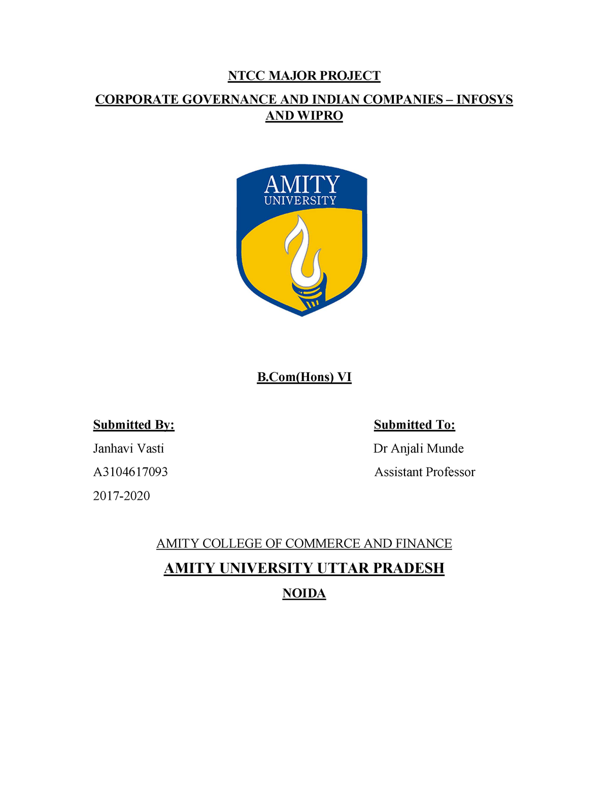 amity university assignment