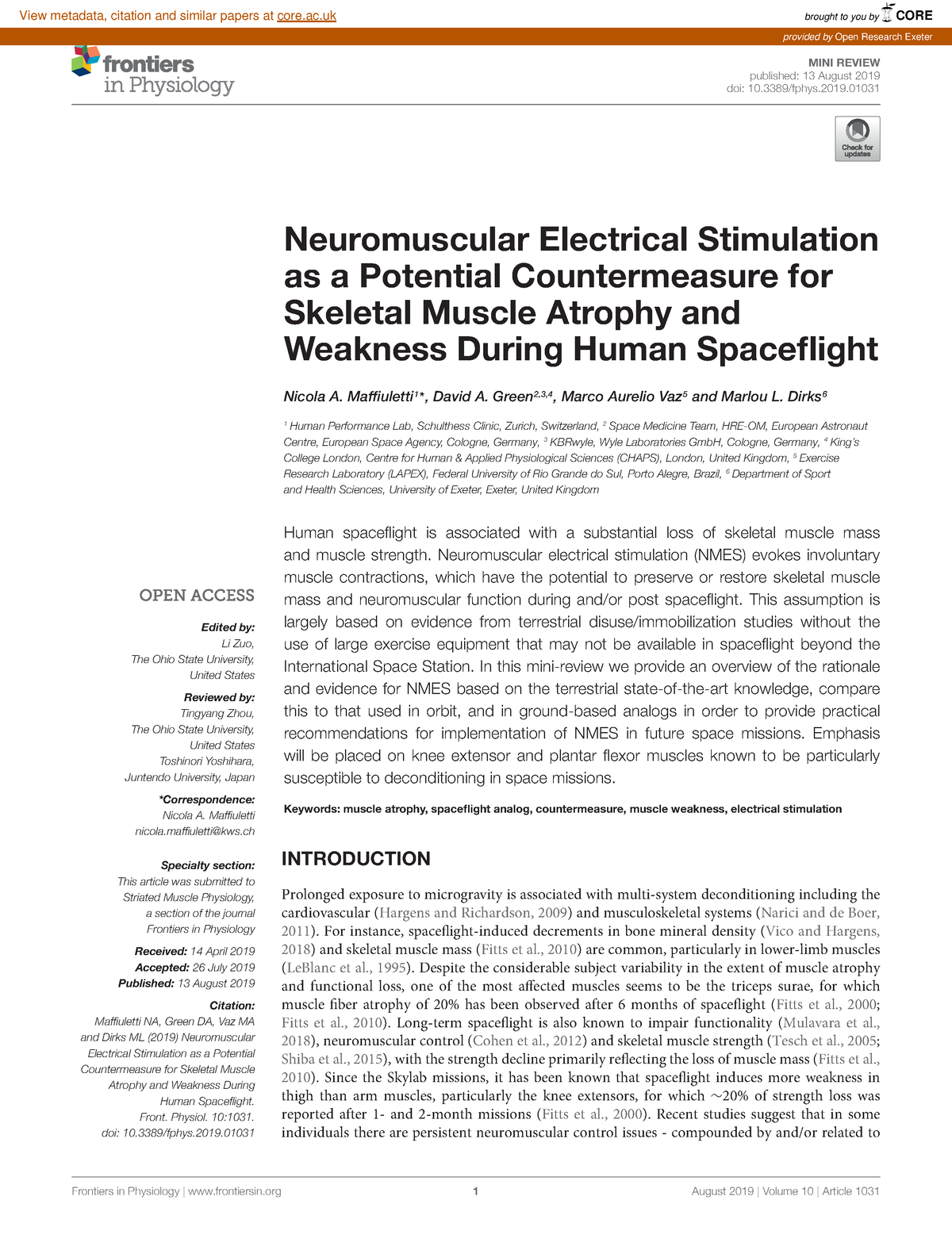 Neuromuscular Electrical Stimulation Therapy to Restore Quadriceps Muscle  Function in Patients After Orthopaedic Surgery: A Novel Structured  Approach.