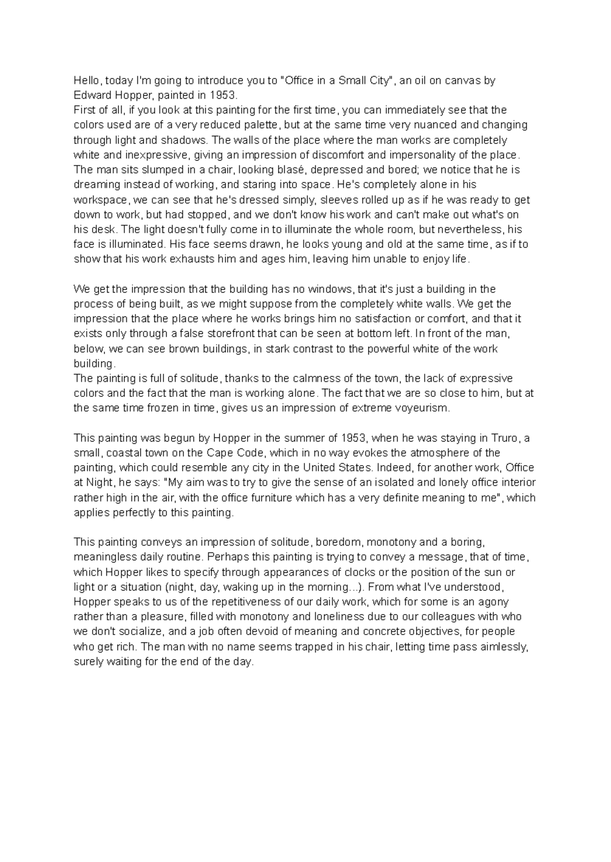 Hopper Anglais deqdzf Hello, today I'm going to introduce you to