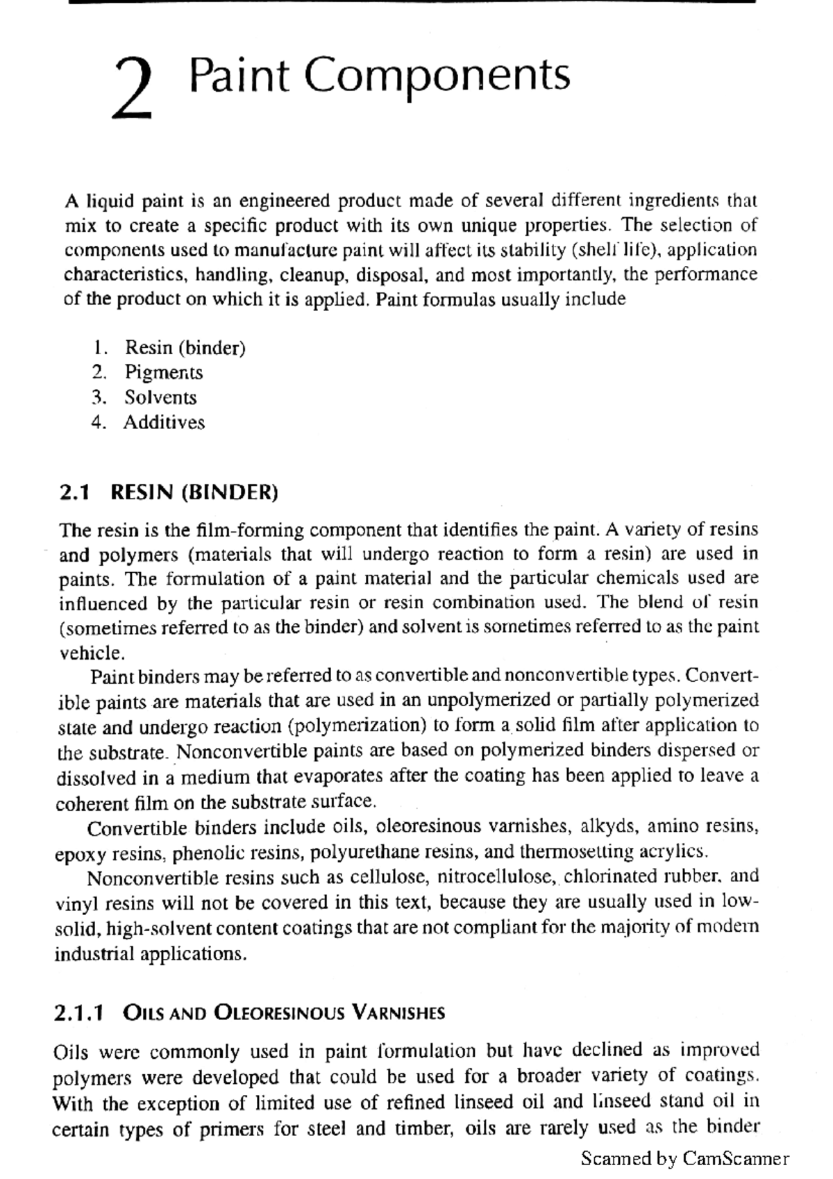 PRK Paint Components and Paint Manufacturing Chemistry Studocu
