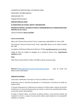 Final 04 17 Diciembre 2019, preguntas - ELEMENTOS DE DERECHO PENAL Y DE  PROCESAL PENAL PROFESORES: - Studocu