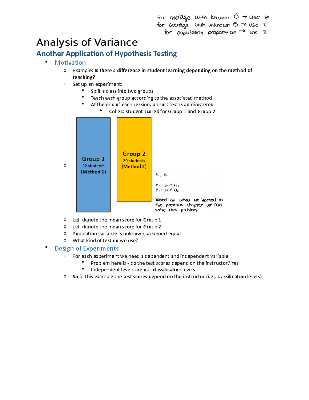 Chapter 11 - Analysis Of Variance - Analysis Of Variance Another ...