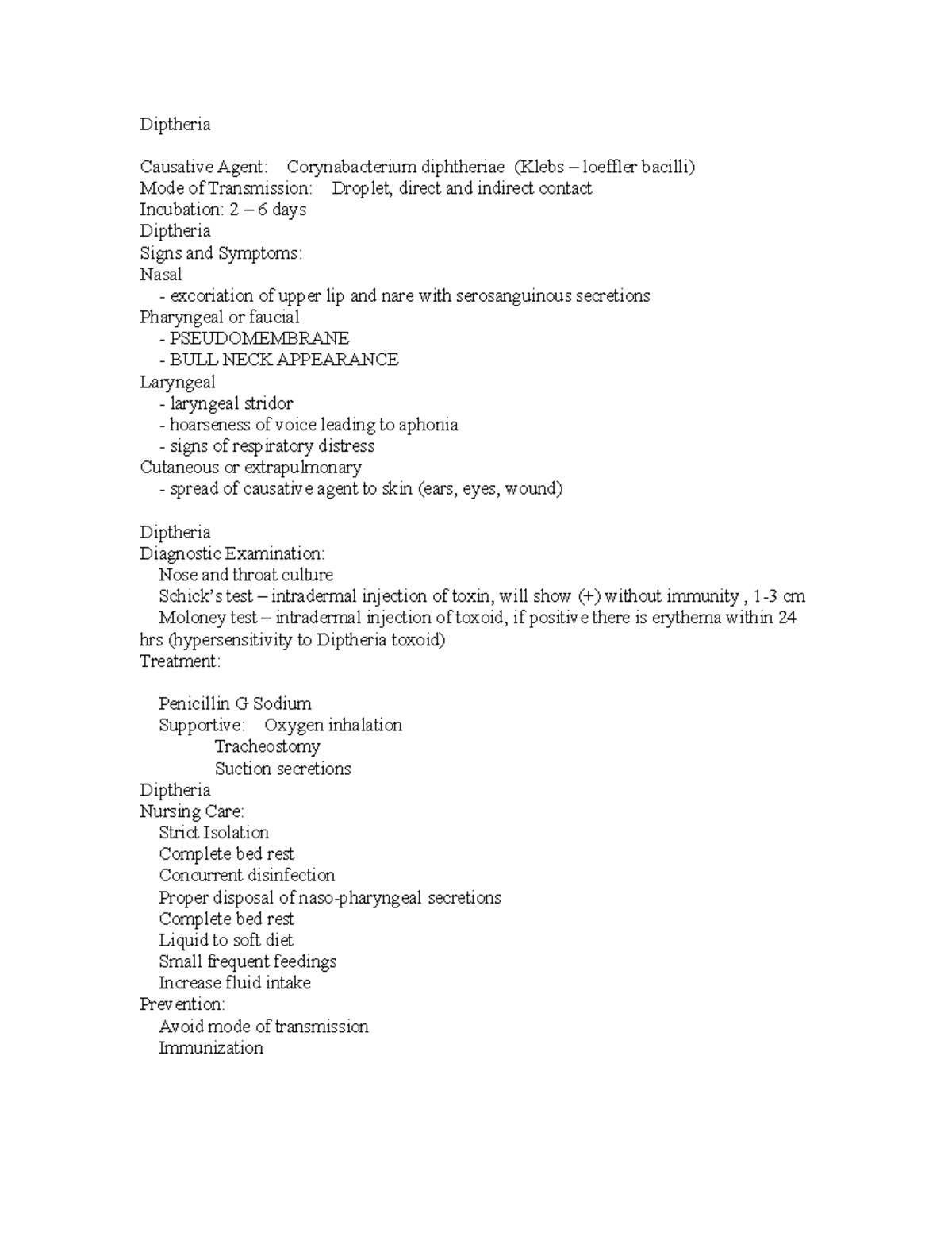 Diptheria Causative Agent Corynabacterium Diphtheriae Klebs Loeffler ...