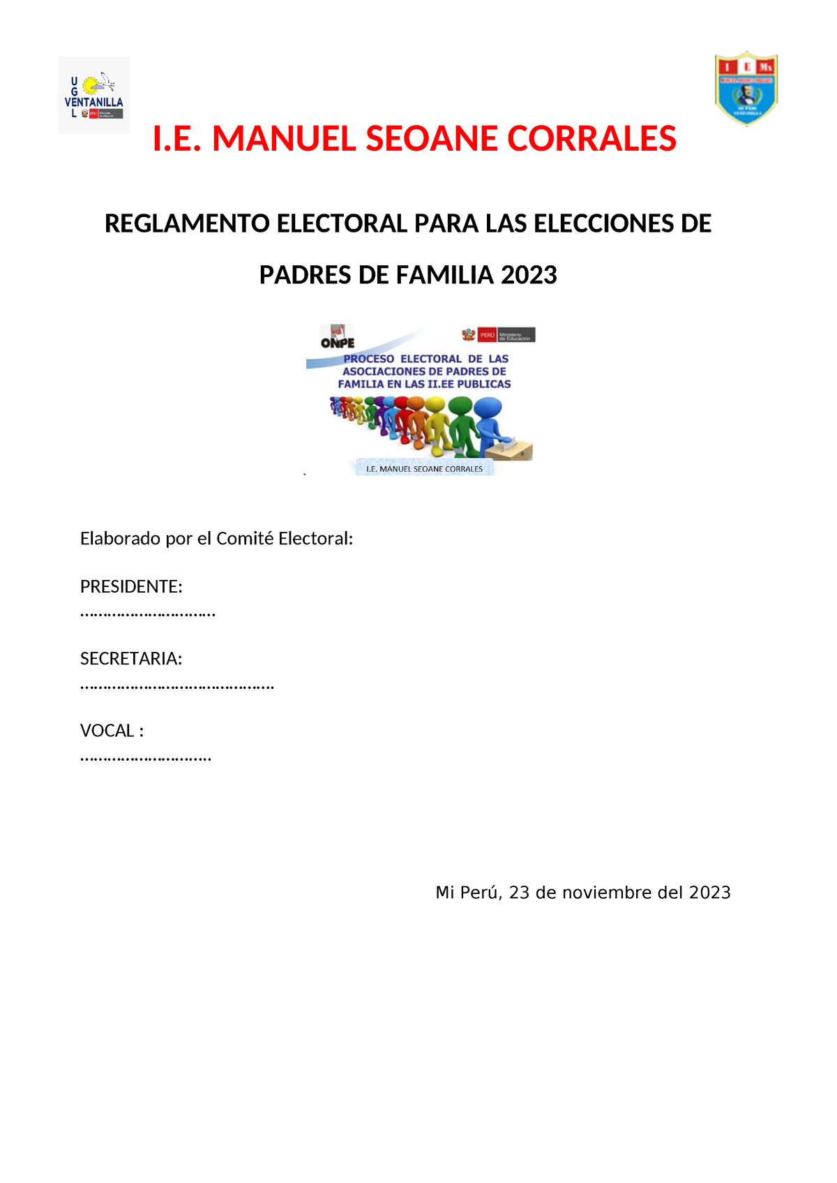 Reglamento-electoral-apafa - I. MANUEL SEOANE CORRALES REGLAMENTO ...