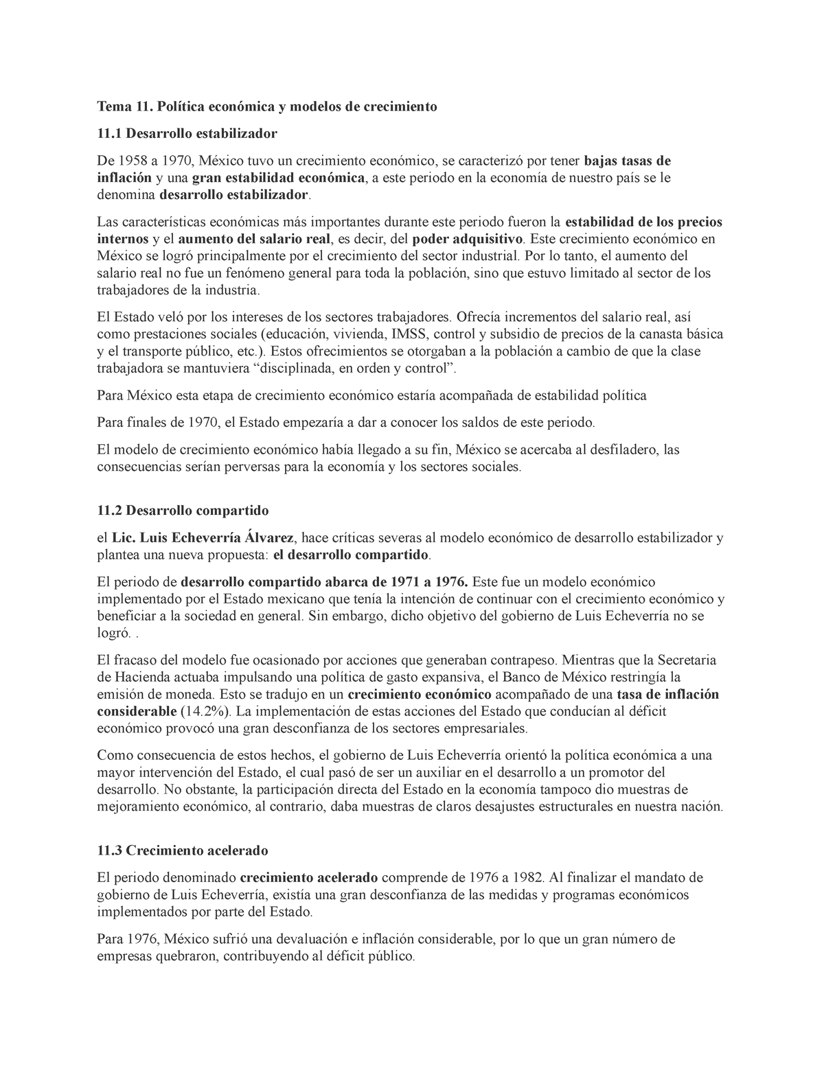 Tema 11 historia - hyghgchycfyfd - Tema 11. Política económica y modelos de  crecimiento 11 - Studocu