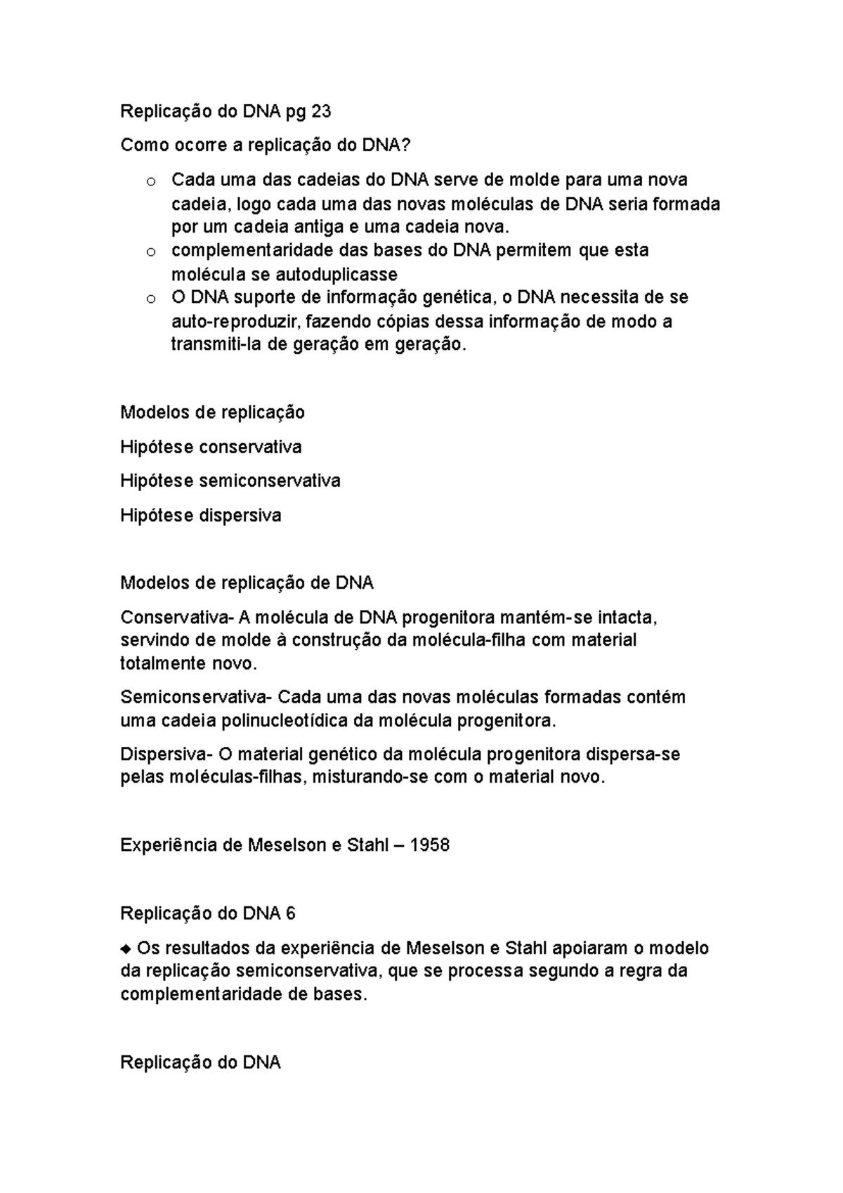 Replicação do DNA pg 23 - rb4jerhrey - Replicação do DNA pg 23 Como ...