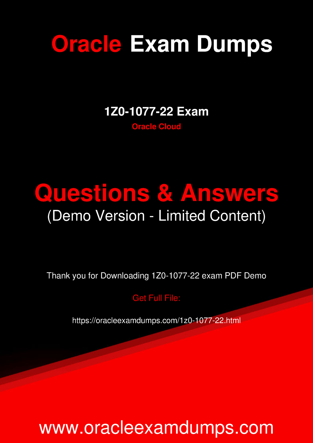 Training 1z0-1077-22 Tools