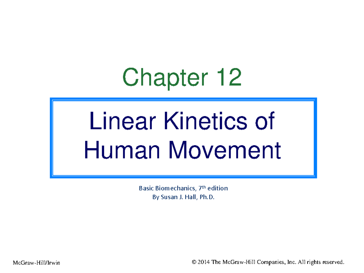 Lecture notes, lecture 12 - Basic biomechanics chapter 12 - Chapter 12 ...