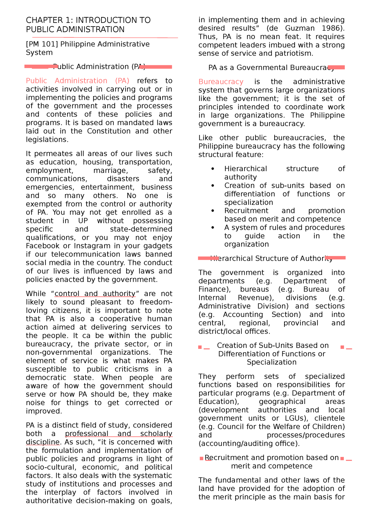 Chapter 1 - Introduction To Public Administration - CHAPTER 1 ...