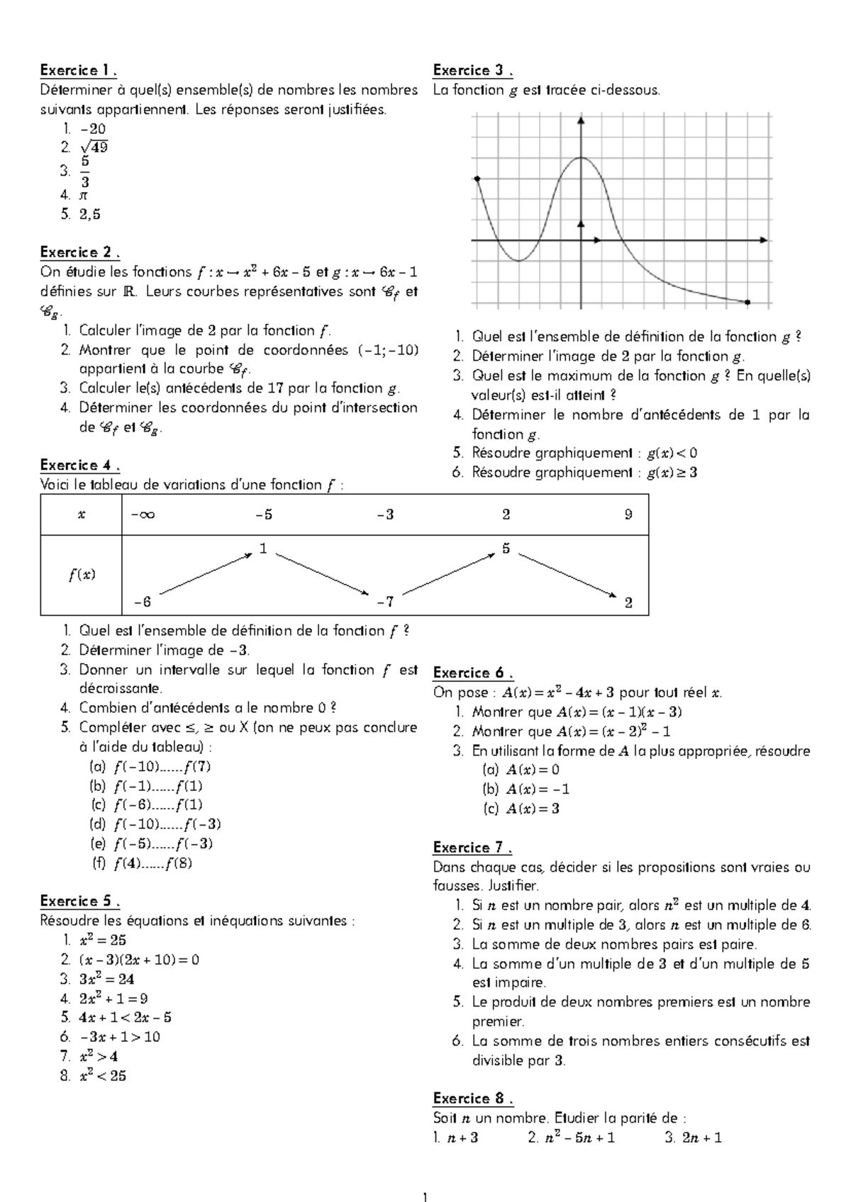 R%C3%A9visions devoir commun - Exercice 1. Déterminer à quel(s ...