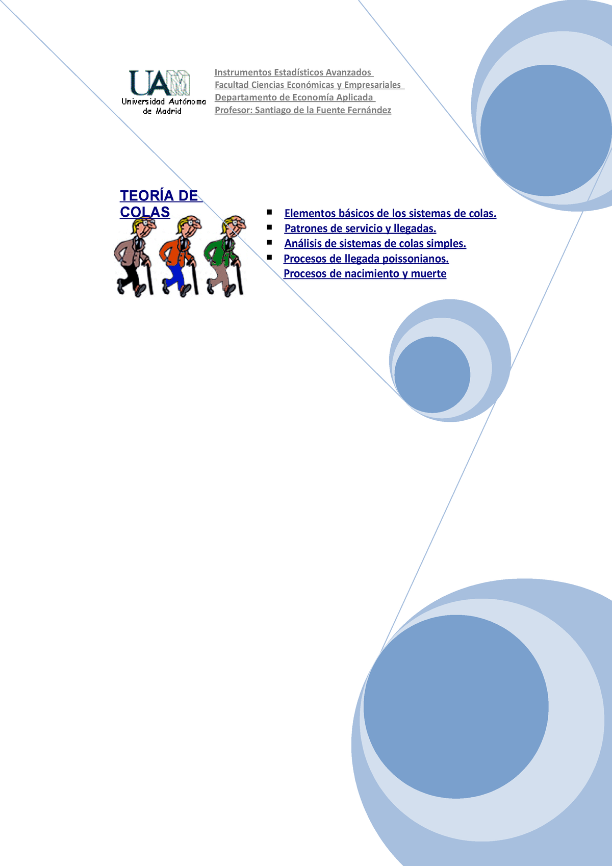 Teoria Colas DOC Instrumentos Estadísticos Avanzados Facultad Ciencias Económicas y