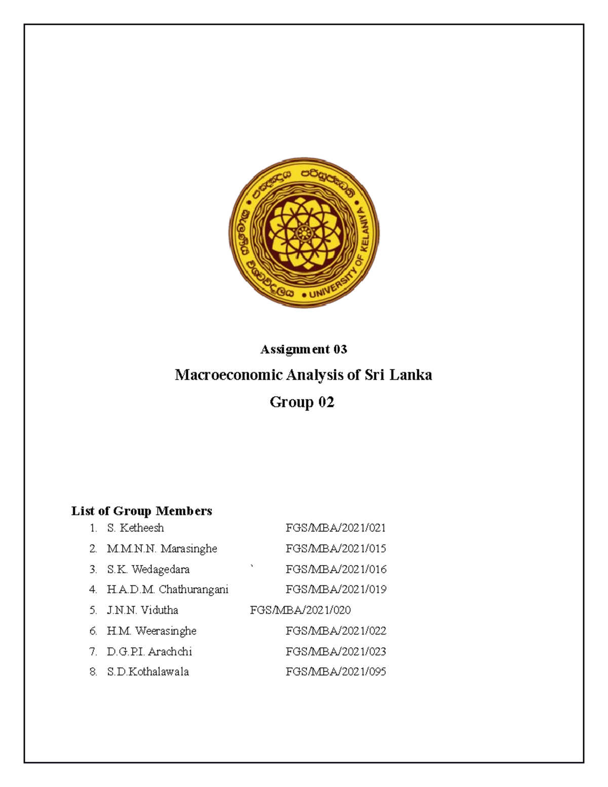 research topics in economics for undergraduates in sri lanka