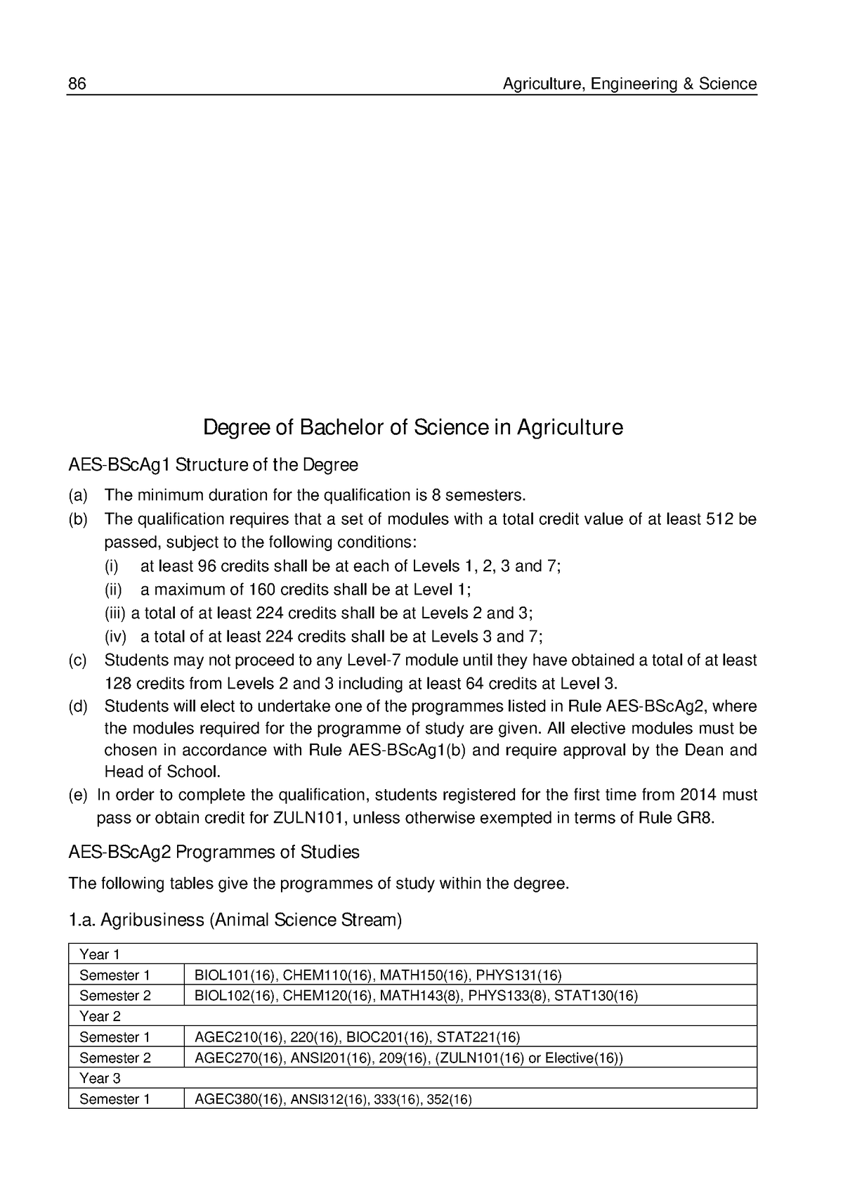 BSc Agric - Agribusiness - 86 Agriculture, Engineering & Science Degree ...