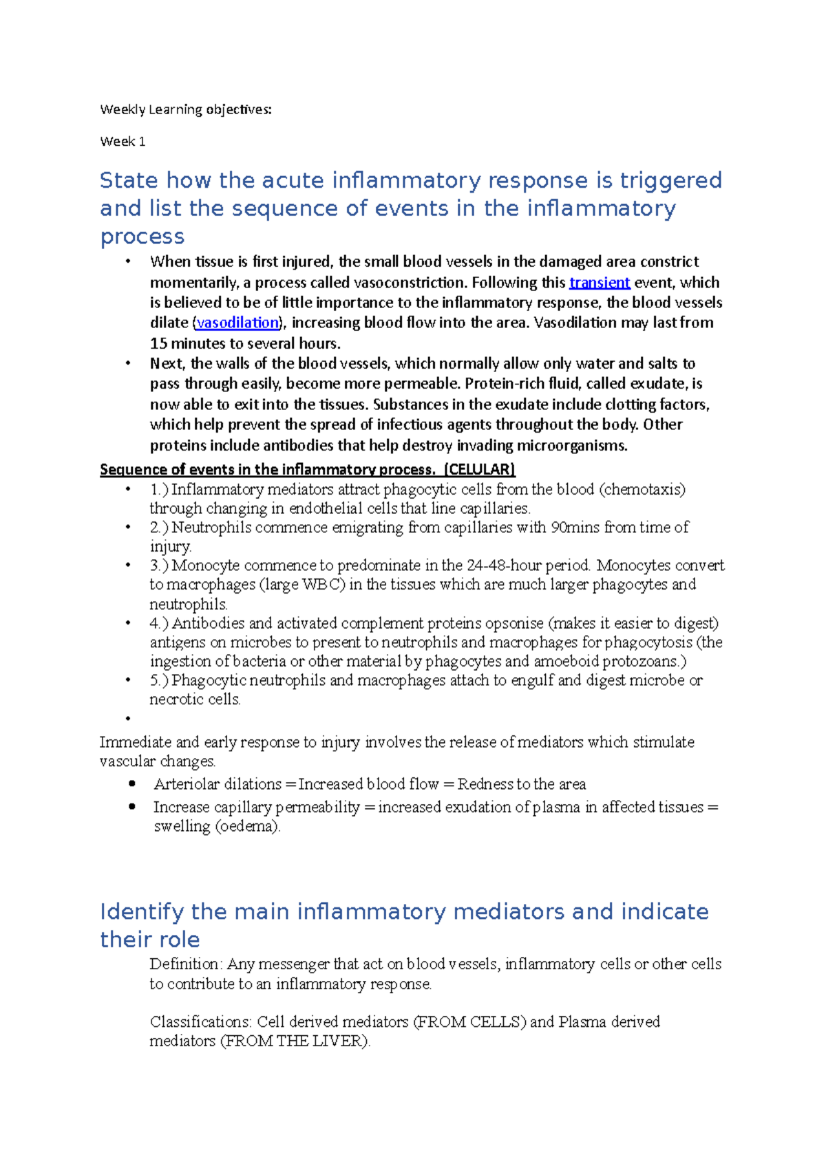 Weekly Learning objectives - tutorial - Weekly Learning objectives ...