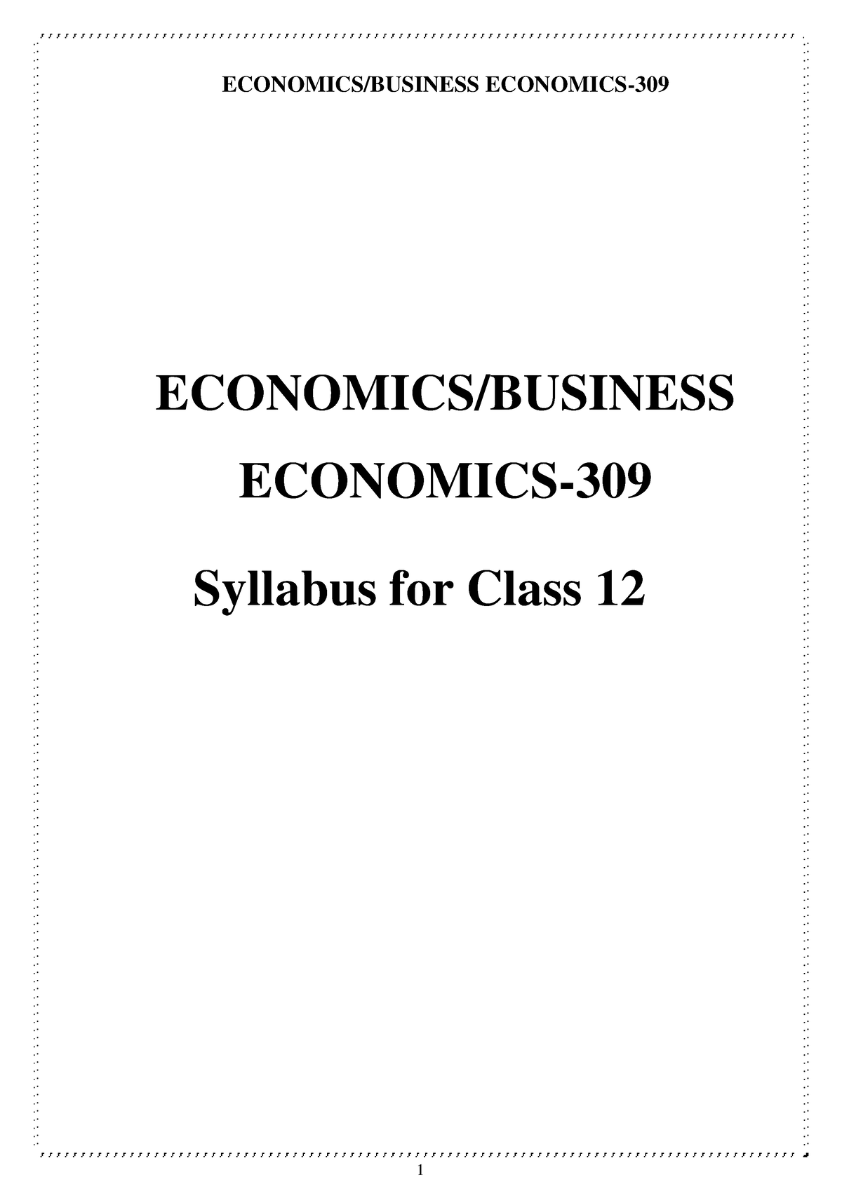 309 Economics - ECONOMICS/BUSINESS ECONOMICS/BUSINESS ECONOMICS ...