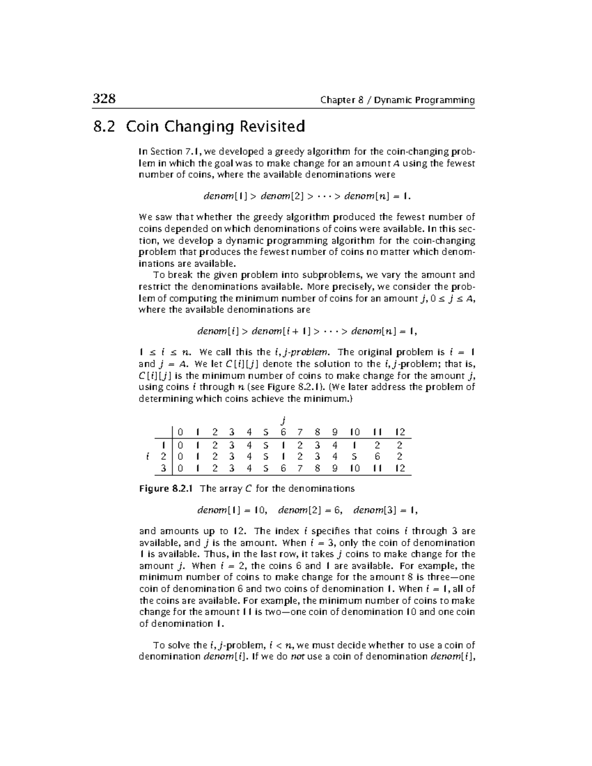 M3 - Coin Change - 328 Chapter 8 / Dynamic Programming 8 Coin Changing ...