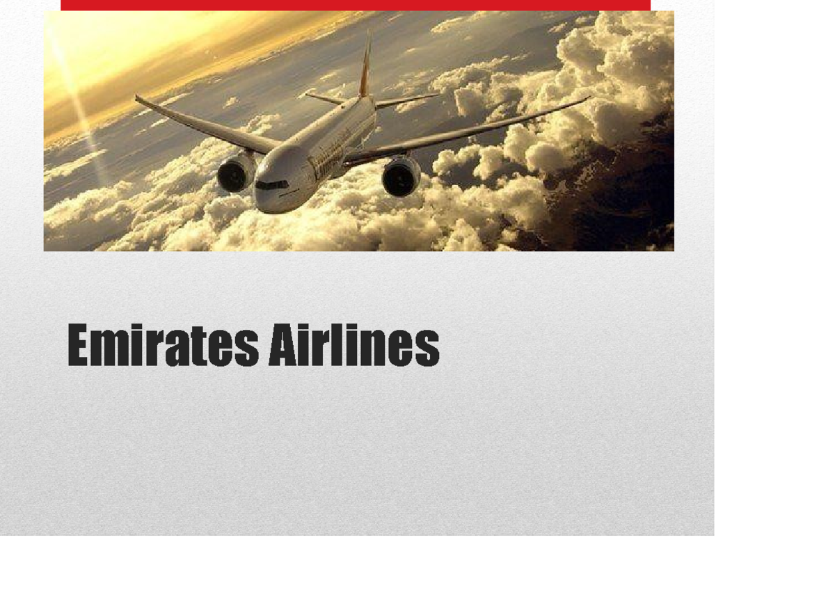 research report on emirates airlines