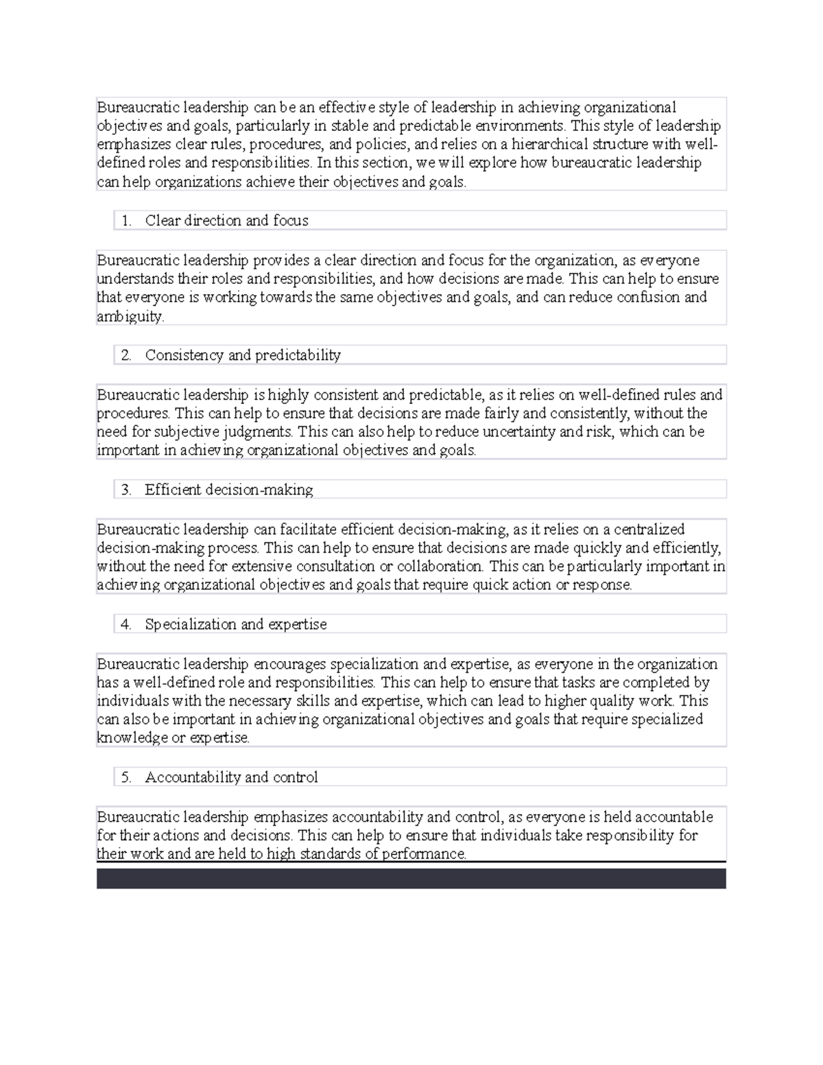 B. Leadership ROLE IN Achieving Goals - Business information technology ...