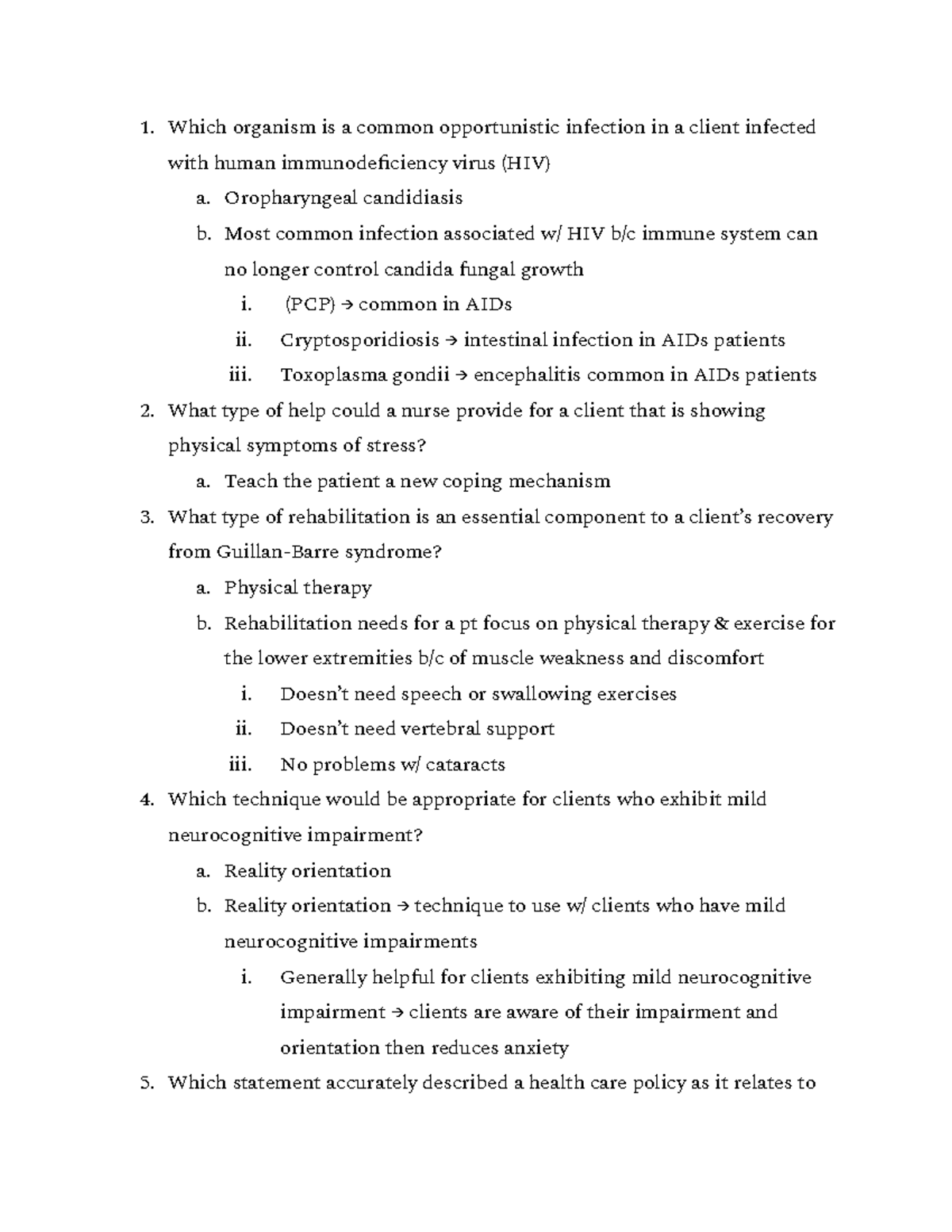 STI Question Source Nutritional Support For Nursing Notes Which