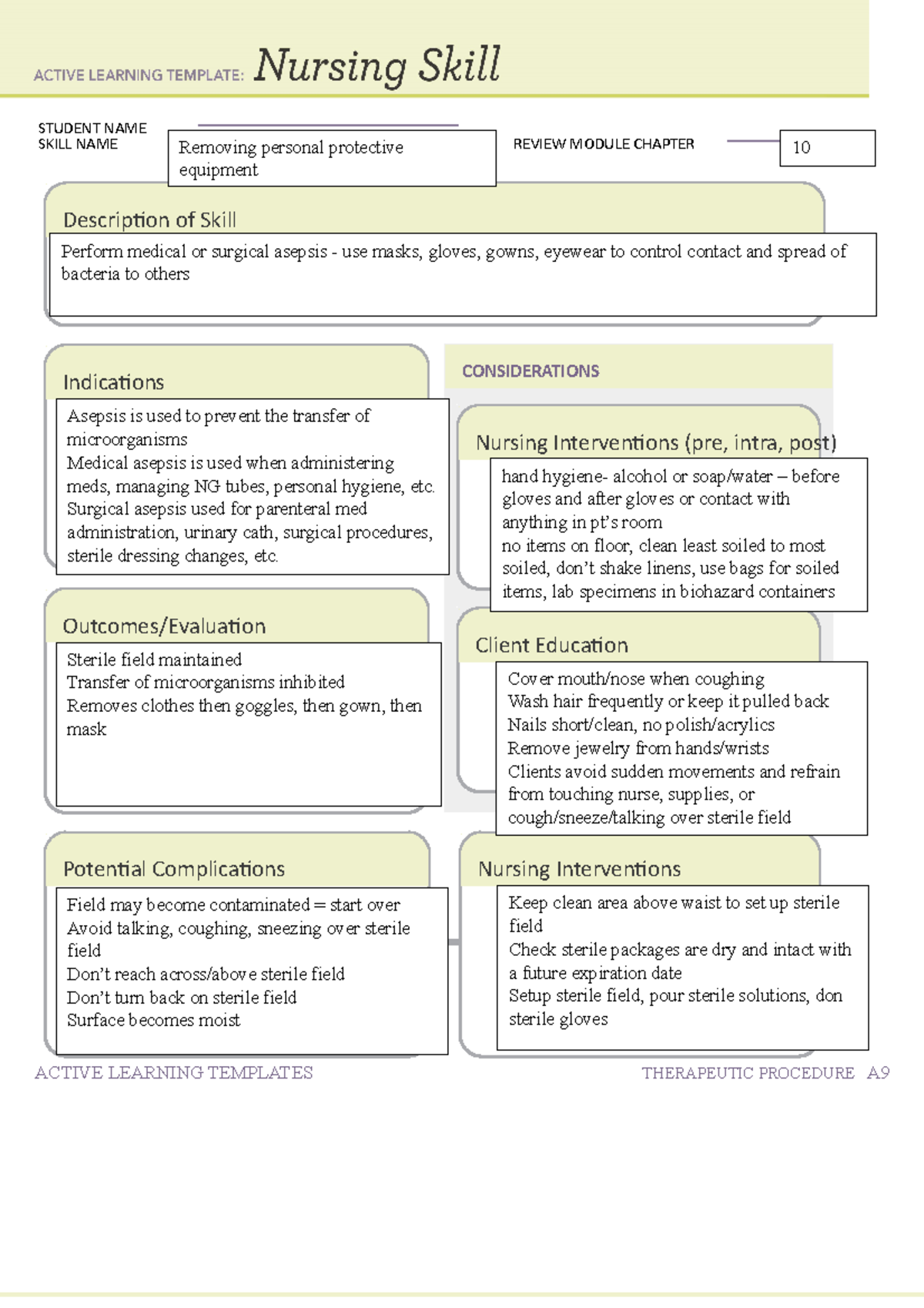 ATI active learning template Doffing PPE - ACTIVE LEARNING TEMPLATES ...