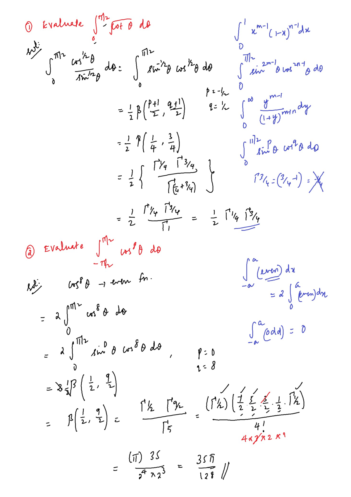 Gamma beta functions 3 - Calculus and linear algebra - Studocu