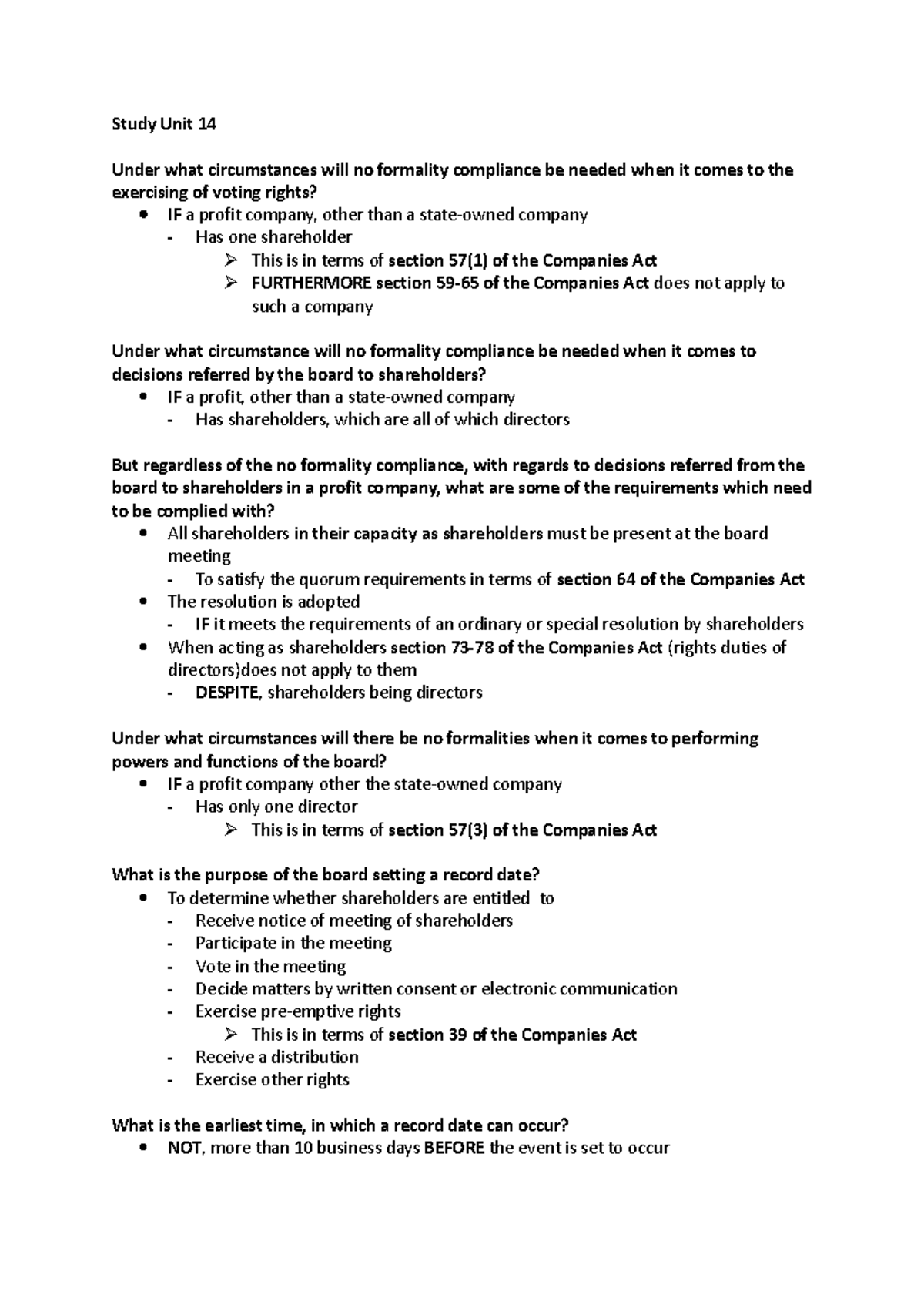 Study Unit 14 Sudy Notes - Study Unit 14 Under What Circumstances Will ...