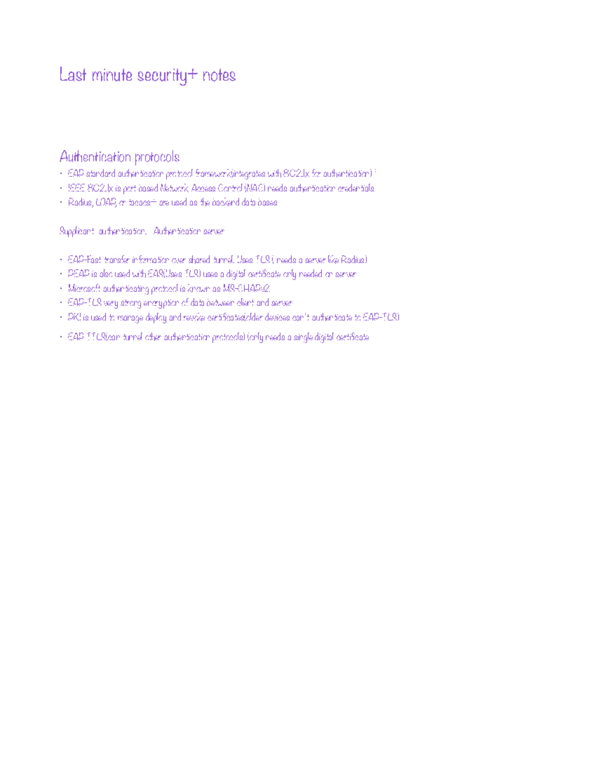 Note 11 Mar 2023 - Lecture notes - Last minute security+ notes ...