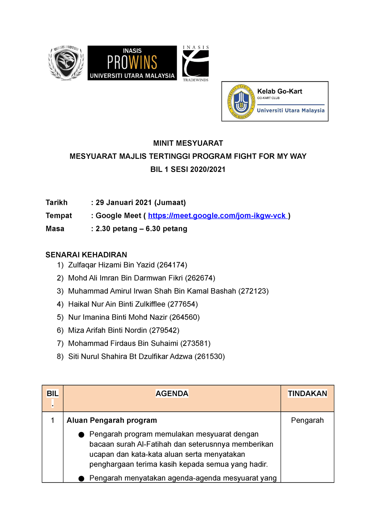 Minit Mesyuarat BIL. 1 - Dasdsadsadasd - Environmental Economics - UUM ...