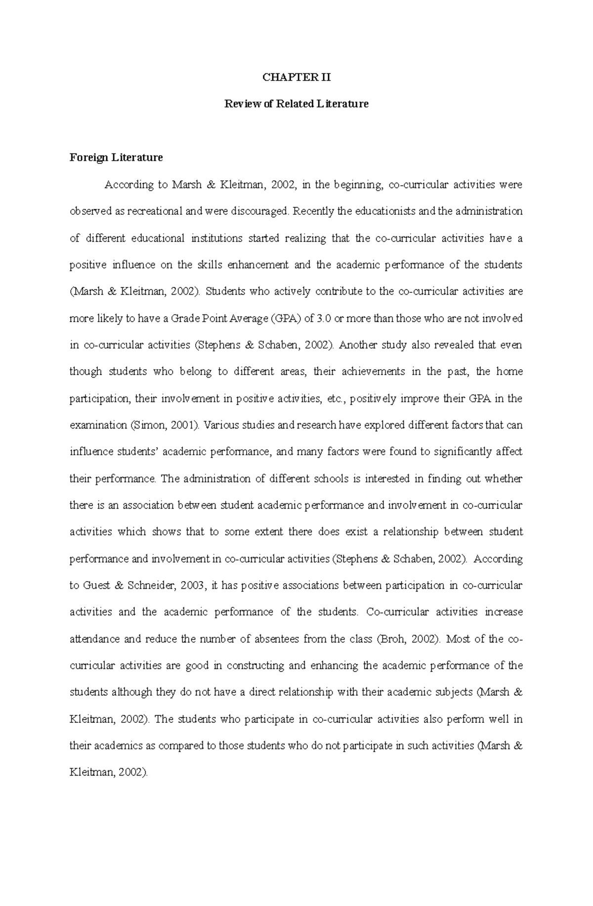 Chapter-II-RRL - RESEARCH RRL EXAMPLE - CHAPTER II Review of Related ...