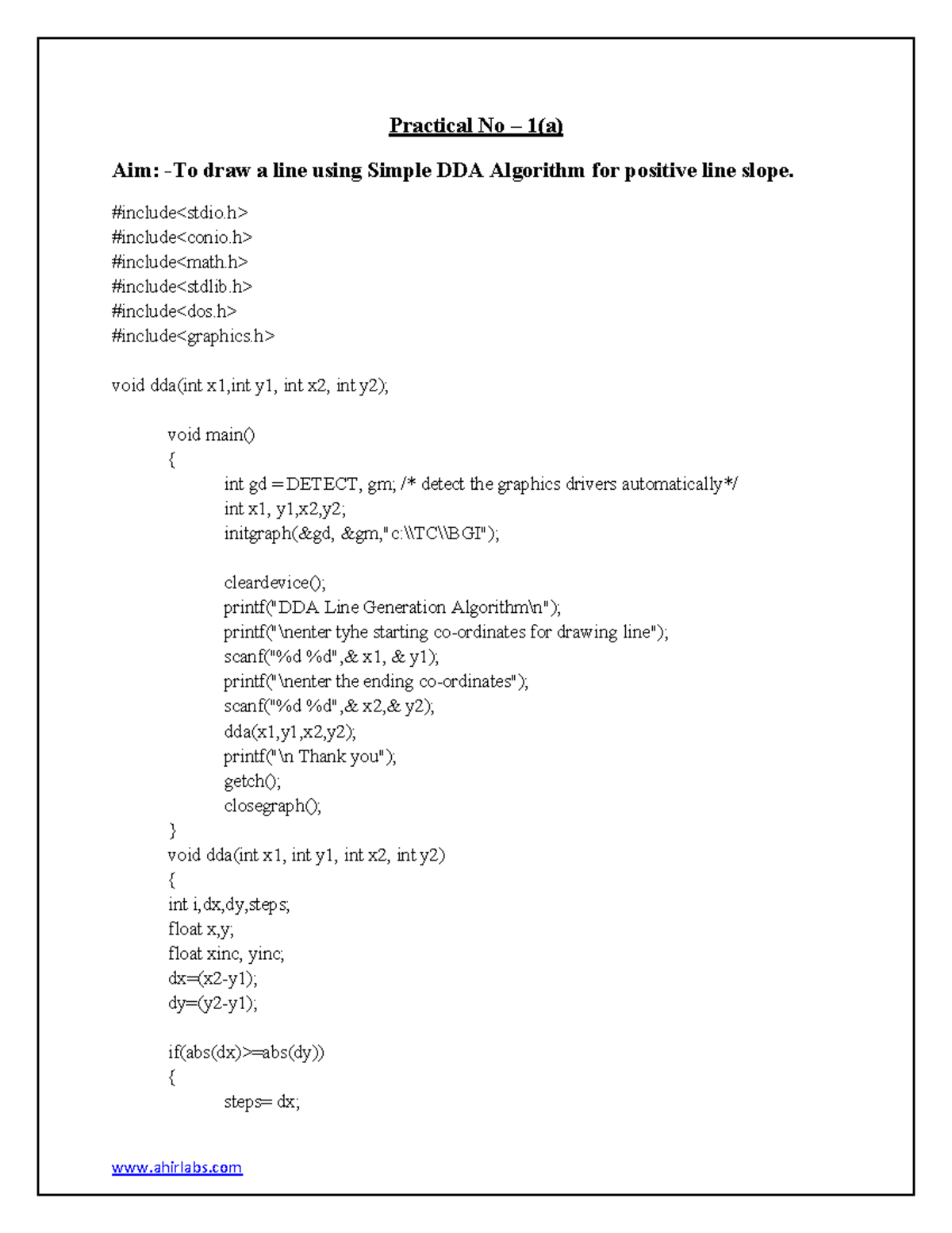 practical-no-1-cg-practical-no-1-a-aim-to-draw-a-line-using