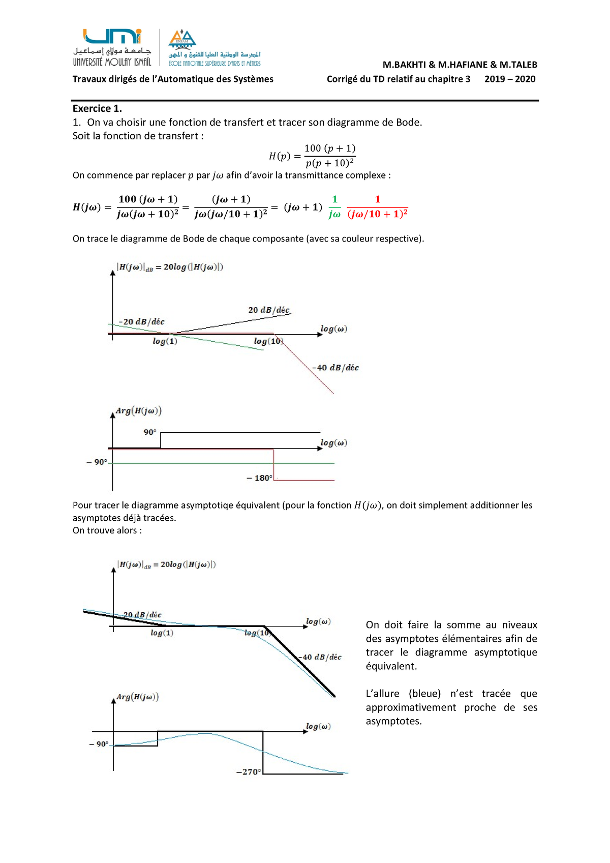 TD Ch3 Corrigé - THERMO - Travaux Dirigés De L’Automatique Des Systèmes ...