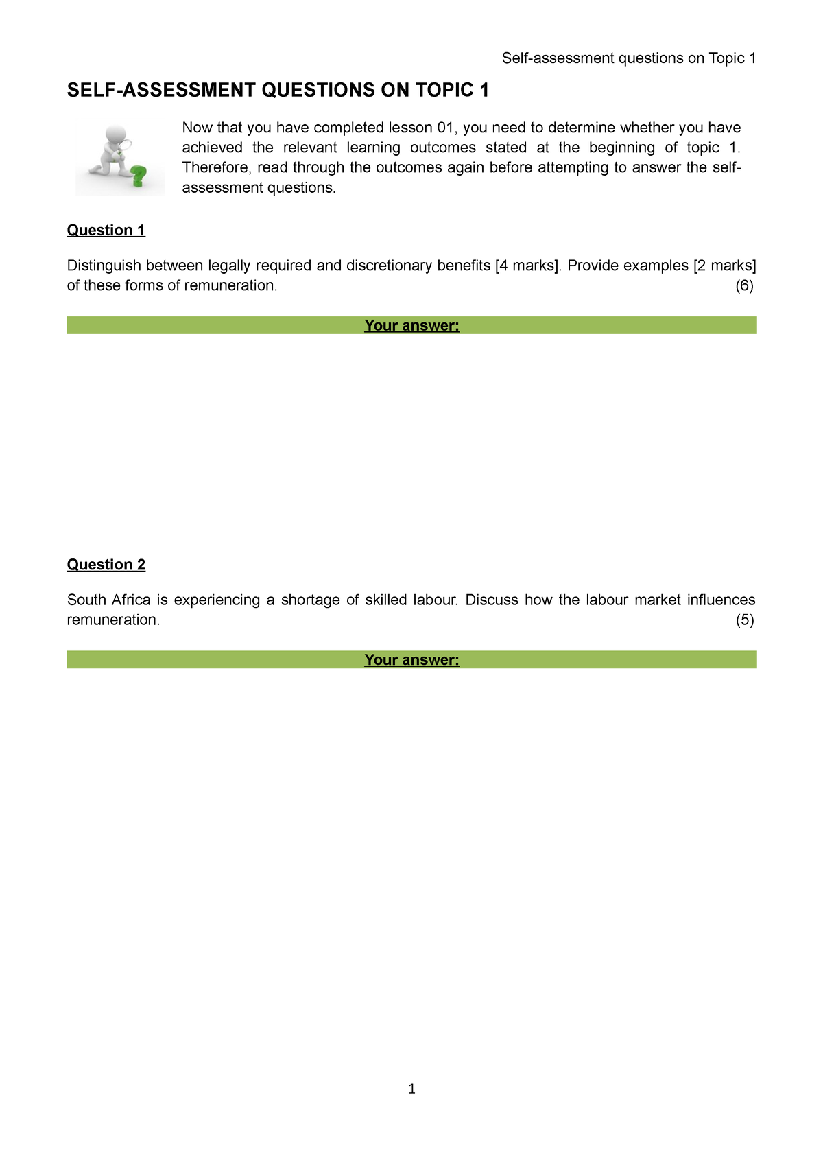 Self Assessment Questions On Topic 1 Therefore Read Through The   Thumb 1200 1698 