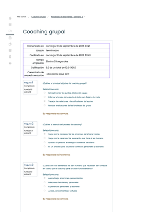 Modalidad De Exámenes Semana 2 Revisión Del Intento - Coaching Grupal ...
