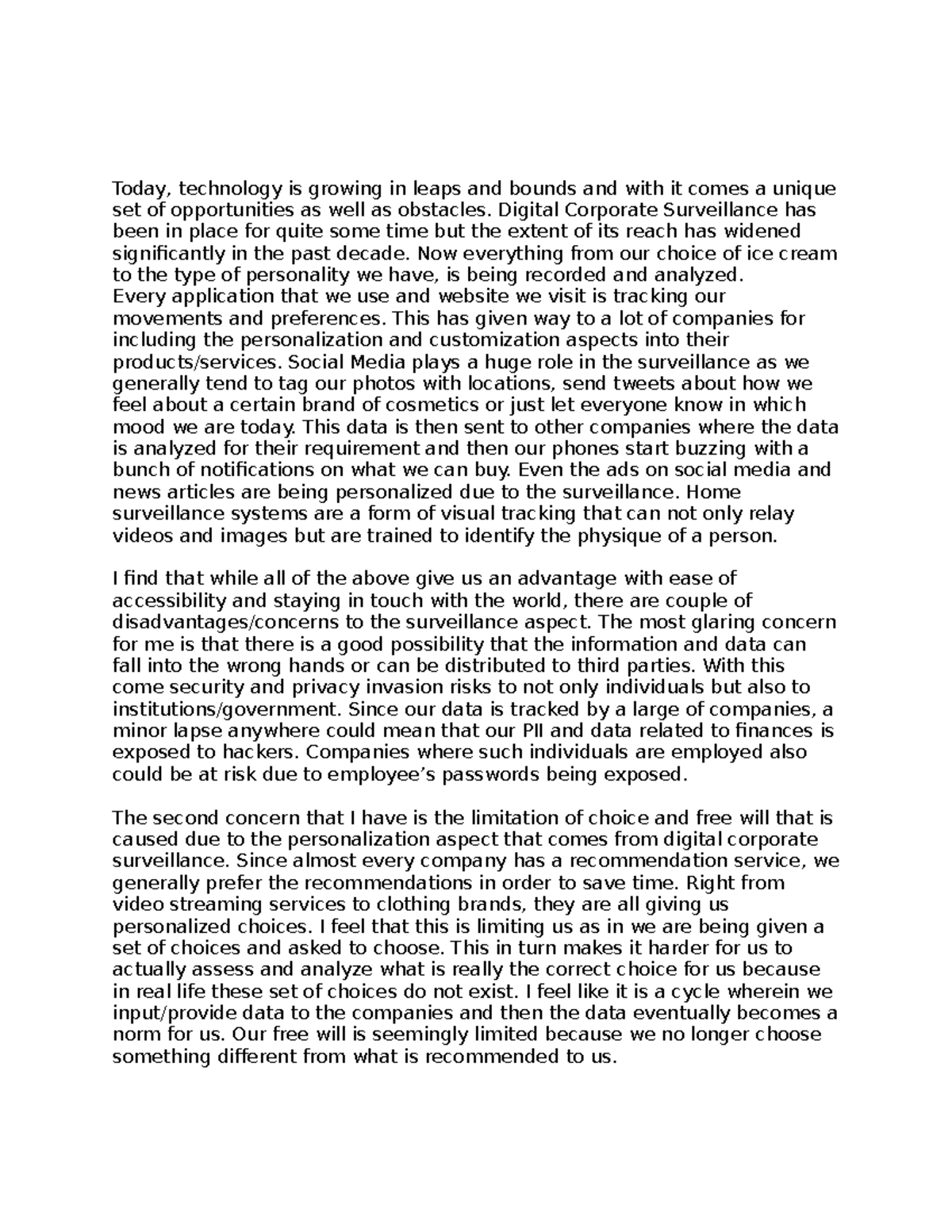 Journal ethics Today, technology is growing in leaps and bounds and