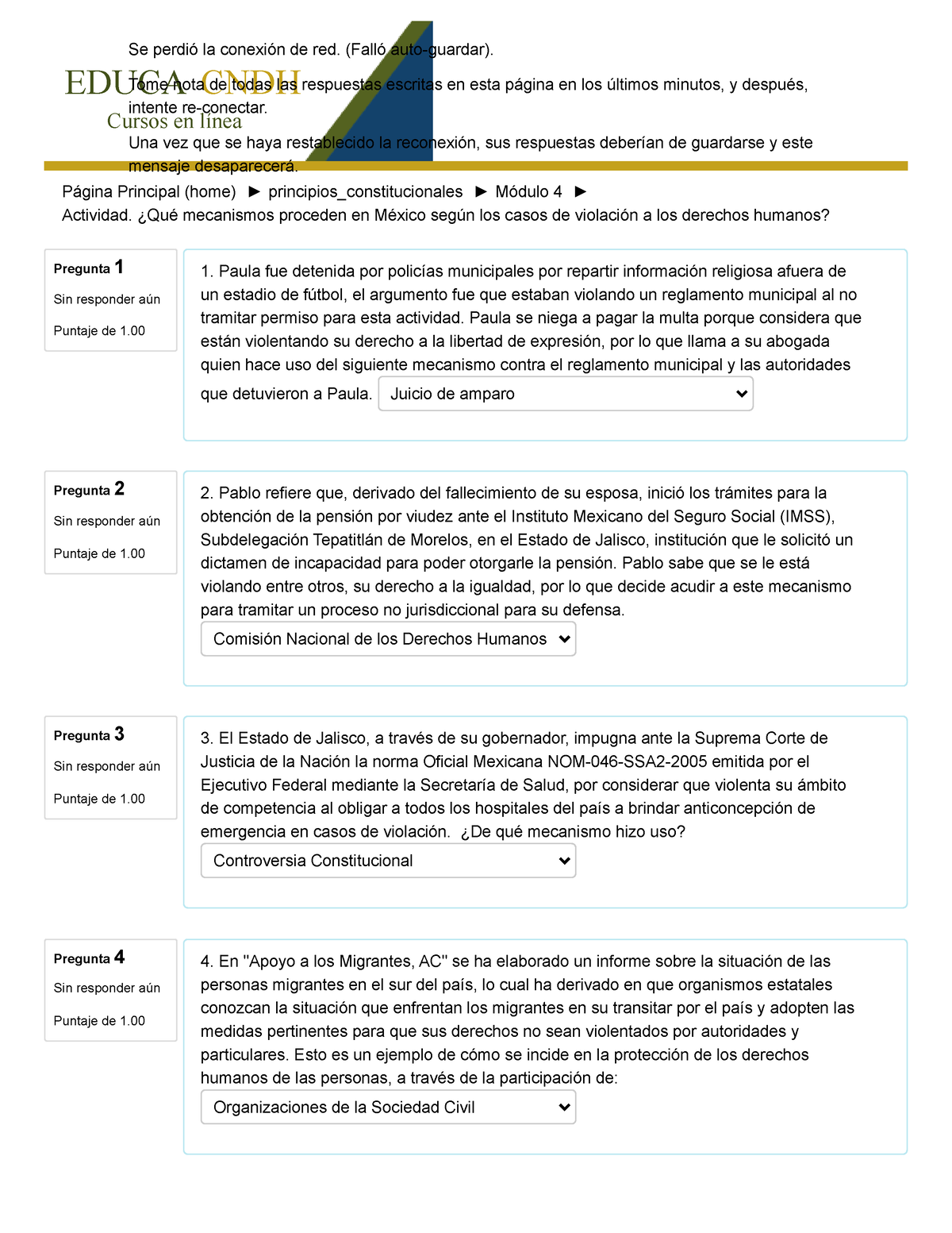 Examen Final - PRINCIPIOS CONSTITUCIONALES - EDUCA CNDH Cursos En Línea ...