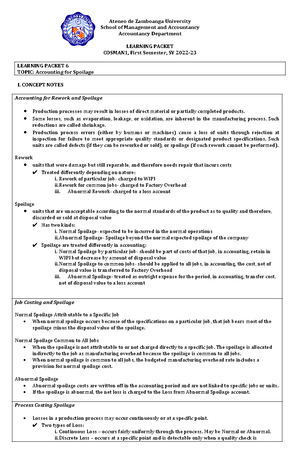 Cosman PART 2 final - COSMAN 1 TOPIC 3: ACCOUNTING FOR MATERIALS I ...