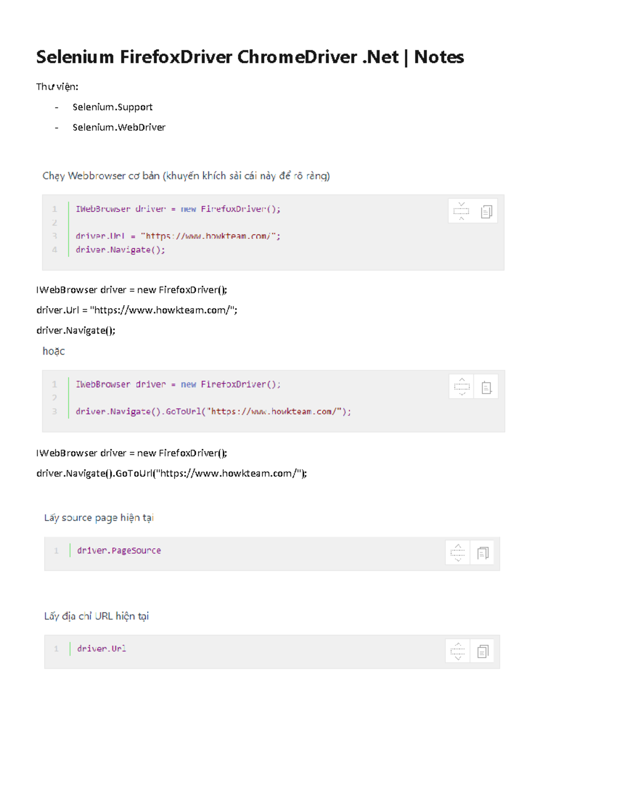 Selenium Firefox Driver Chrome Driver - Net | Notes Thư viện ...
