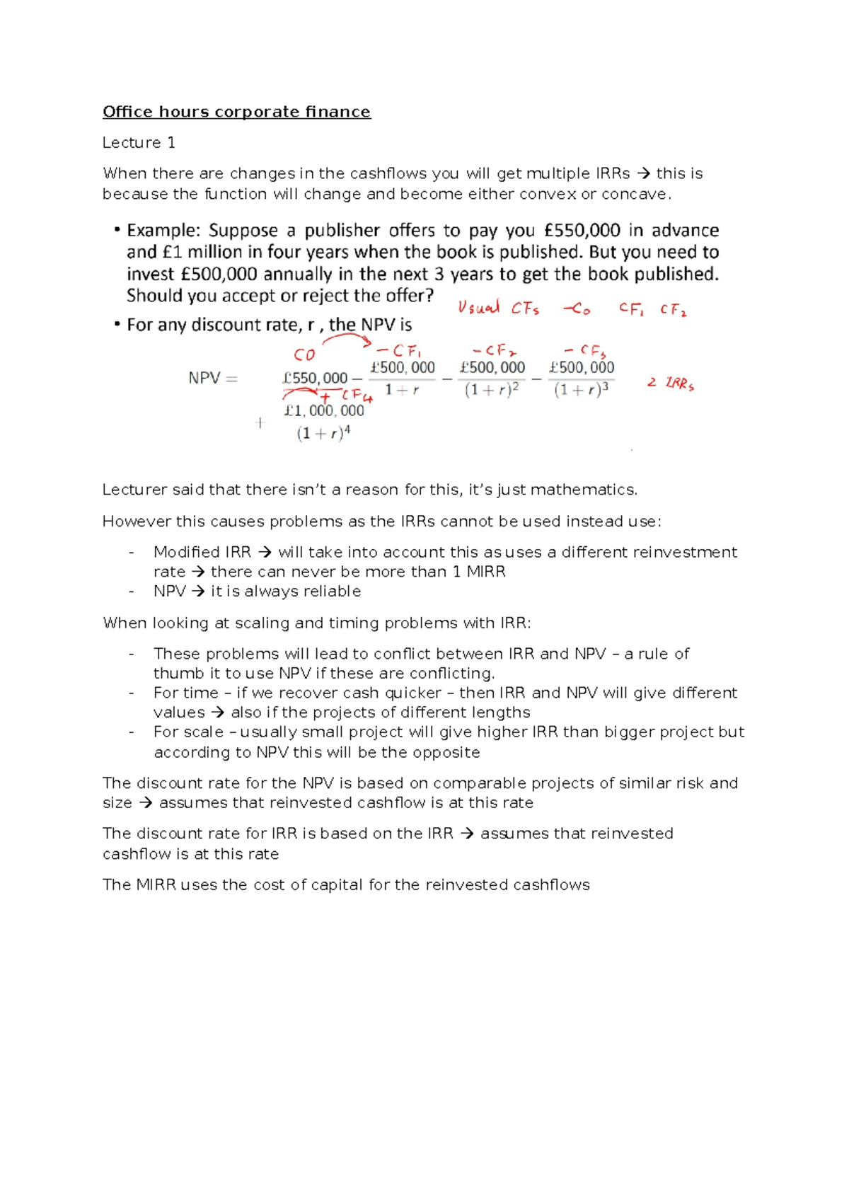 Office hours corporate finance - Office hours corporate finance Lecture ...