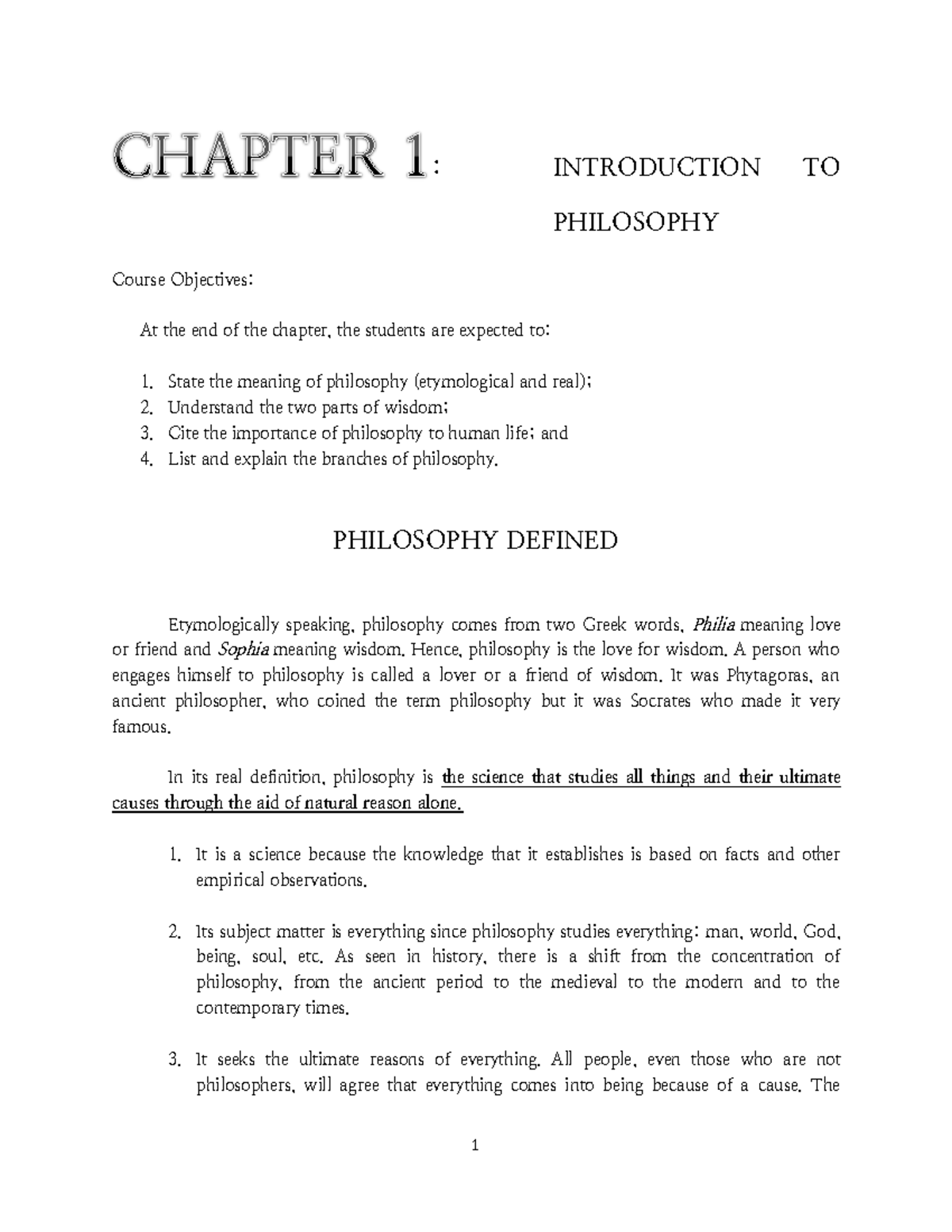 Chapter-1-Introduction-to-Philosophy - : INTRODUCTION TO PHILOSOPHY ...