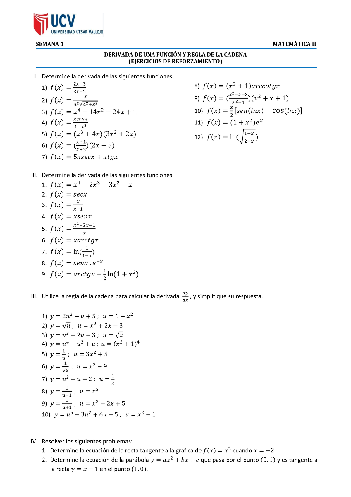 4.2 Derivada DE UNA Función - SEMANA 1 MATEMÁTICA II DERIVADA DE UNA ...