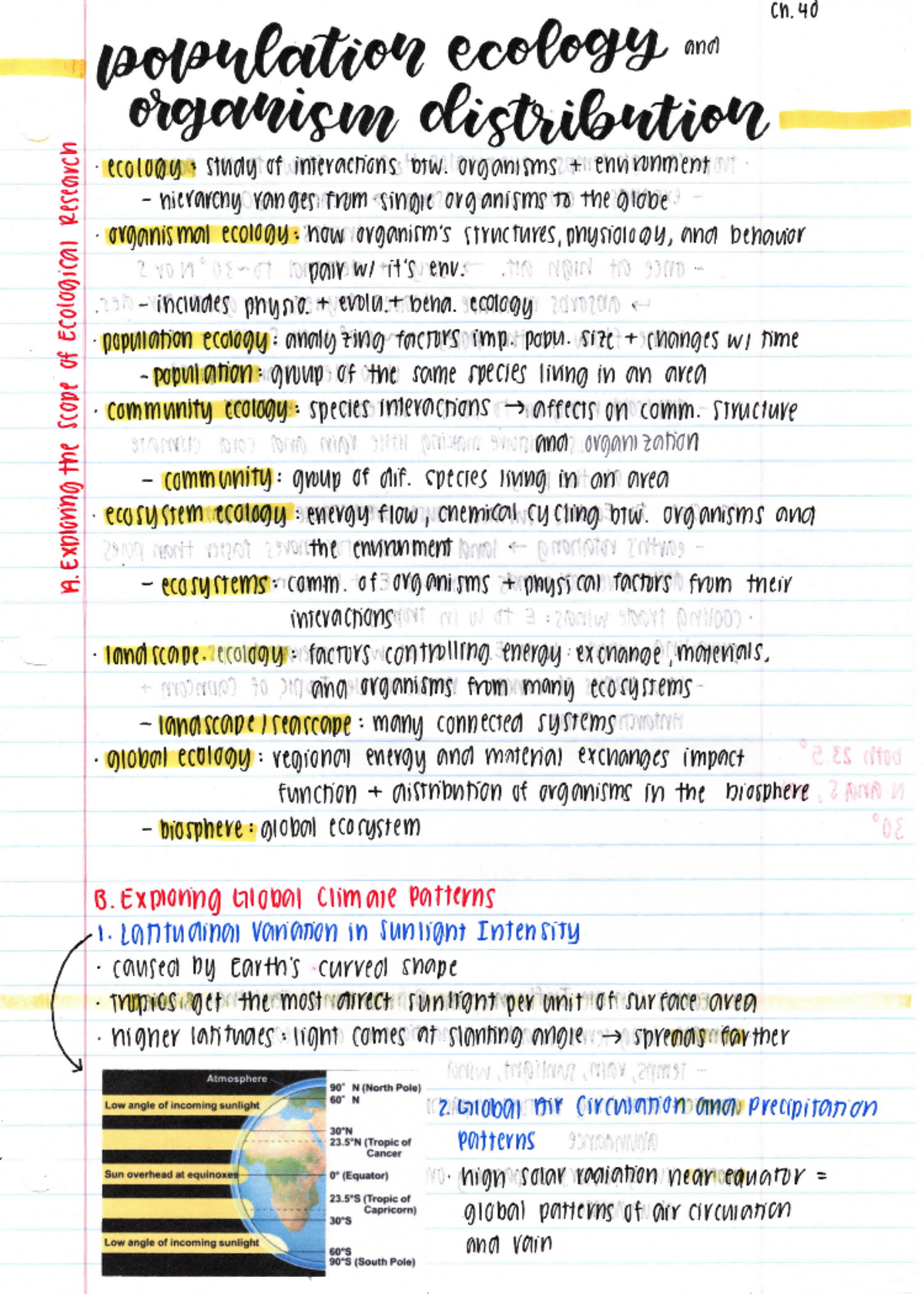 Ch. 40 Population Ecology and Organism Distribution - Notes - Studocu