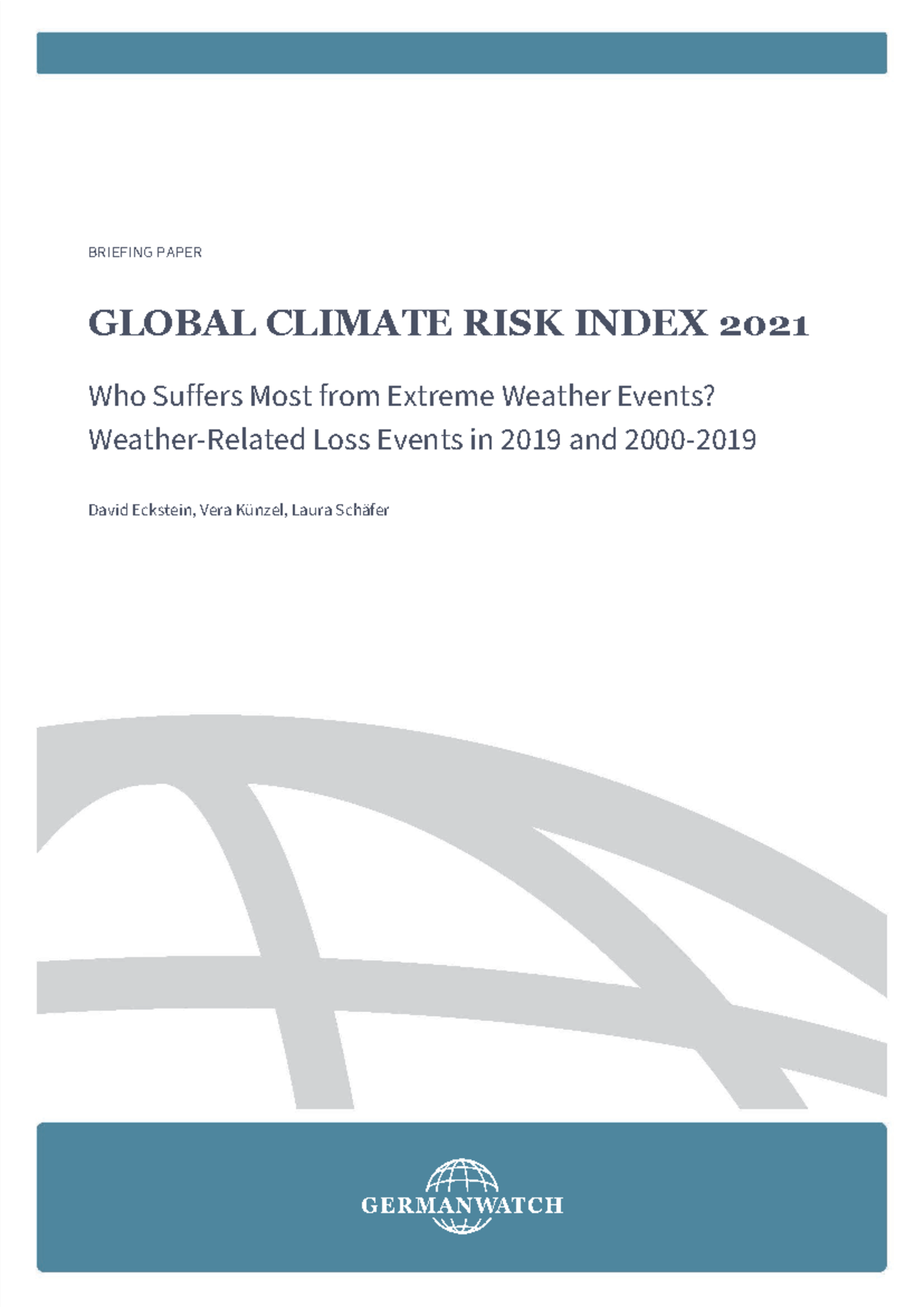 Global Climate Risk Index 2021 1 - BRIEFING PAPER GLOBAL CLIMATE RISK ...