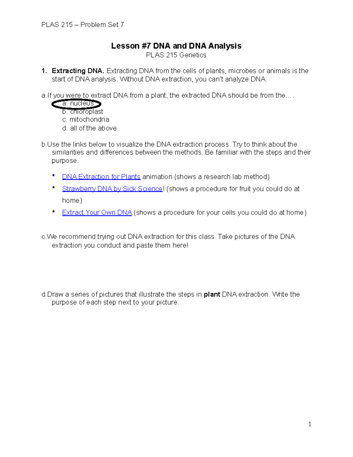 Problem+Set+7+2022 - Problem Set 7 Lee - Lesson #7 DNA and DNA Analysis ...