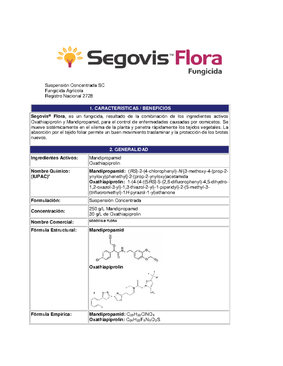 Ficha tecnica segovis flora - Suspensión Concentrada SC Fungicida ...