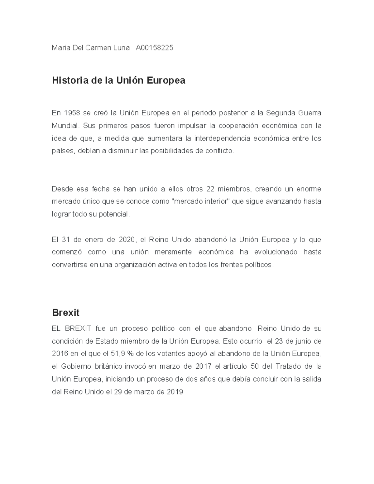 HISTORIA EUROPEA - Maria Del Carmen Luna A Historia de la Unión Europea ...