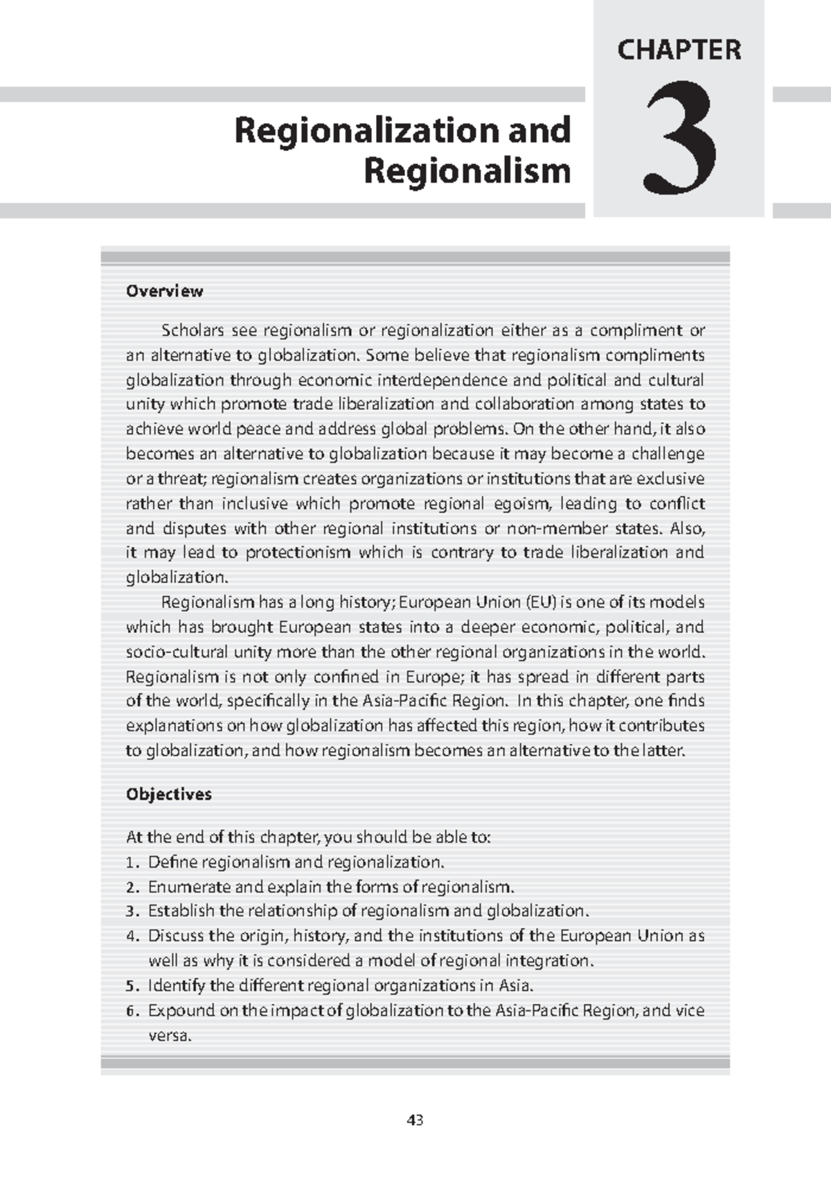 3 TCW Chapter 3 Regionalization And Regionalism - Regionalization And ...