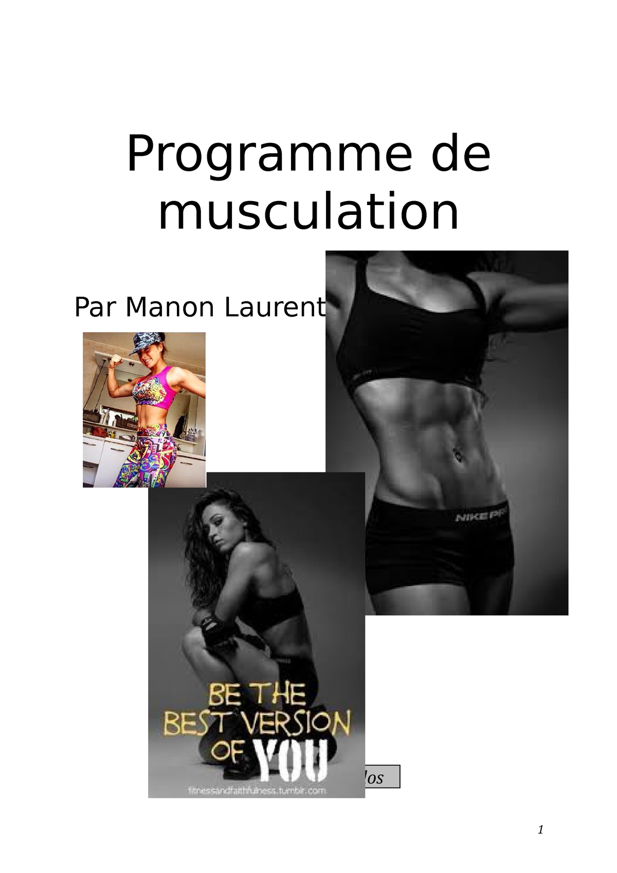 Programme musculation Manon Laurent - Programme de musculation Par Manon  Laurent Bas du corps+abdos - Studocu