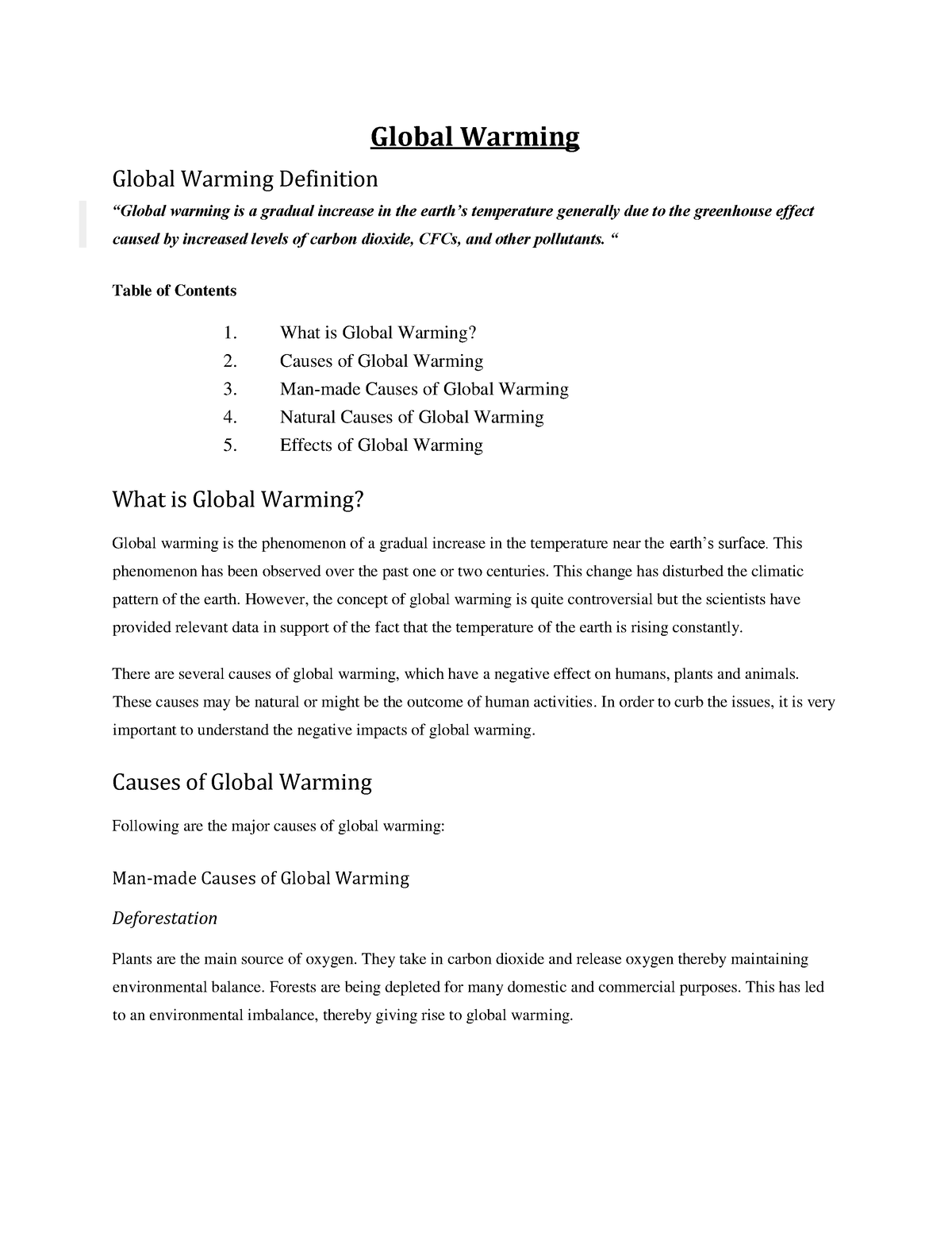 Global warming 7 - Global Warming Global Warming Definition “Global ...